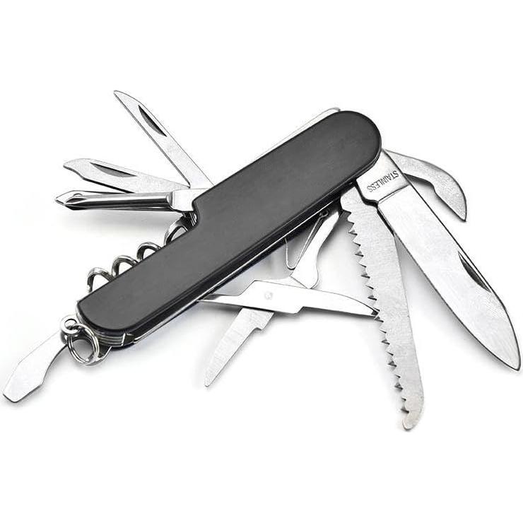 Cuchillo de bolsillo multifuncional Genérico 11 en 1 Negro