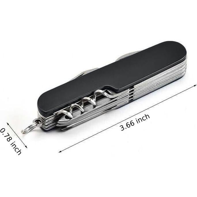 Cuchillo de bolsillo multifuncional Genérico 11 en 1 Negro