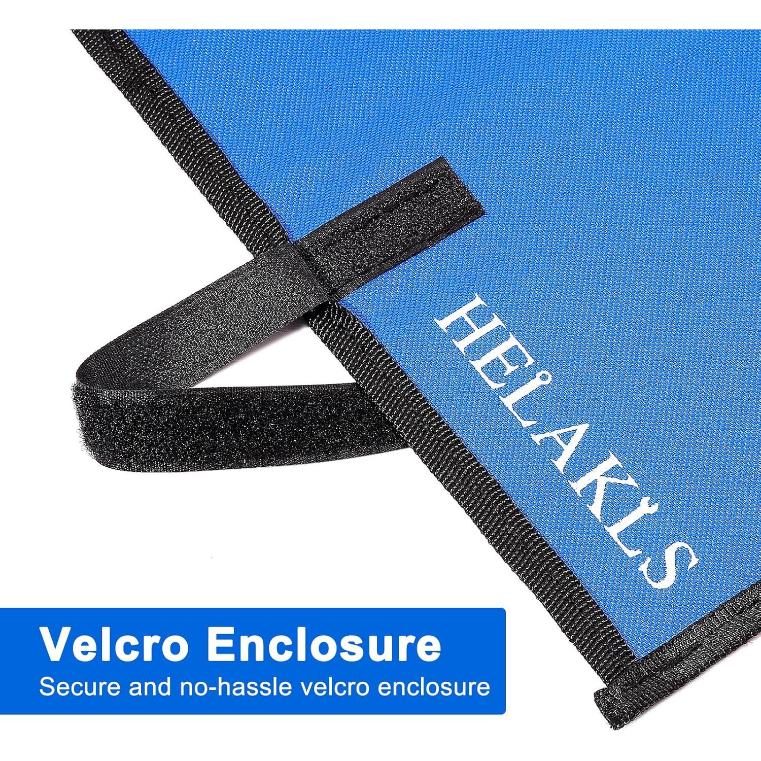 Organizador de Llaves Enrollado HELAKLS - 13 Bolsillos Lona Azul