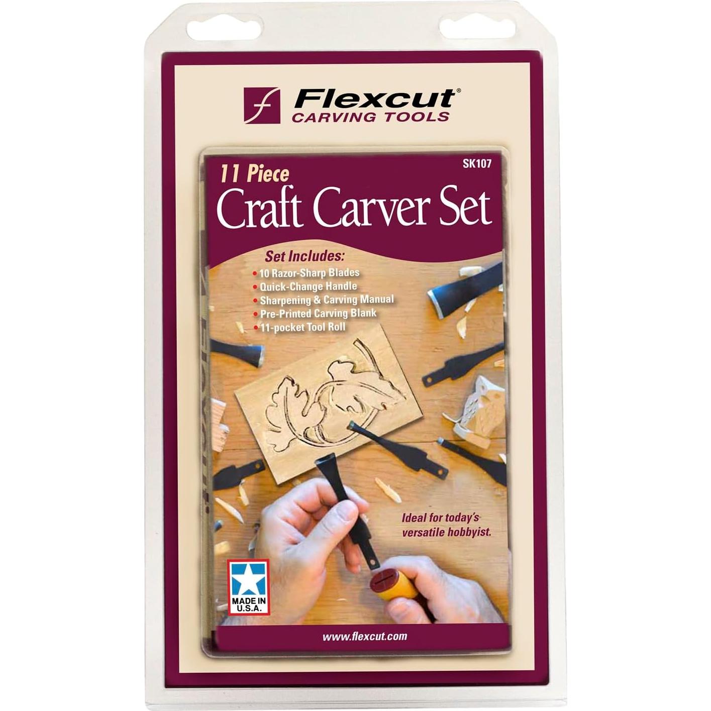 Set de Tallado en Madera Flexcut SK107 | 11 Piezas con Cuchillas de Acero