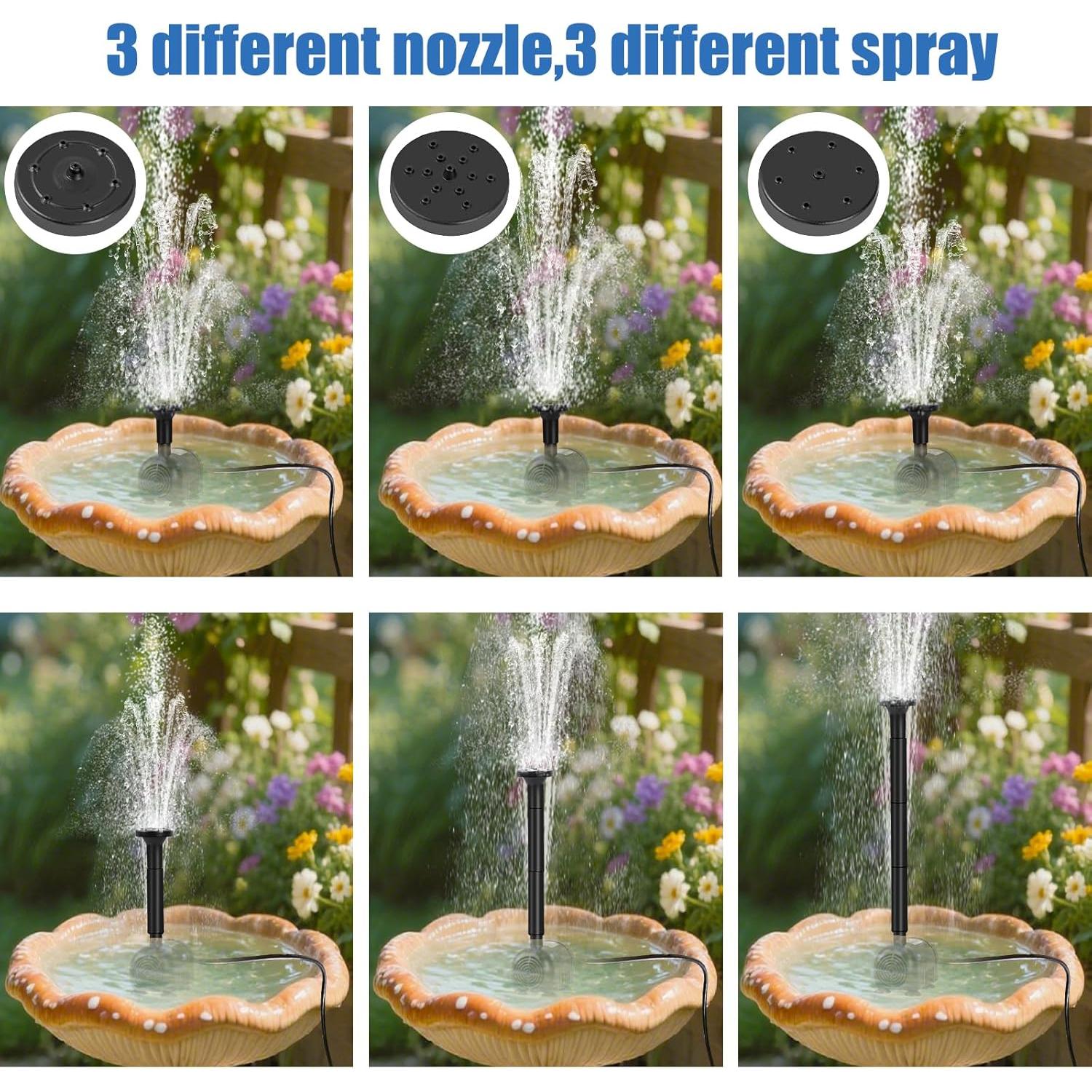 Bomba de Fuente Solar Ddcafor 2.5W para Jardín y Baños de Aves