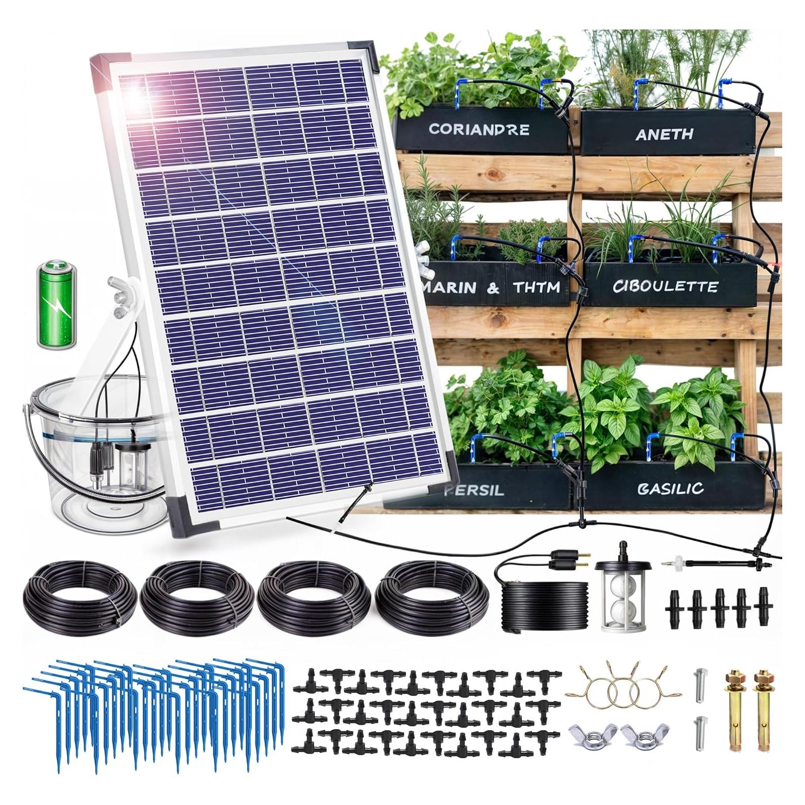 Sistema de Riego Solar RISINGUP para 30 Plantas en Macetas