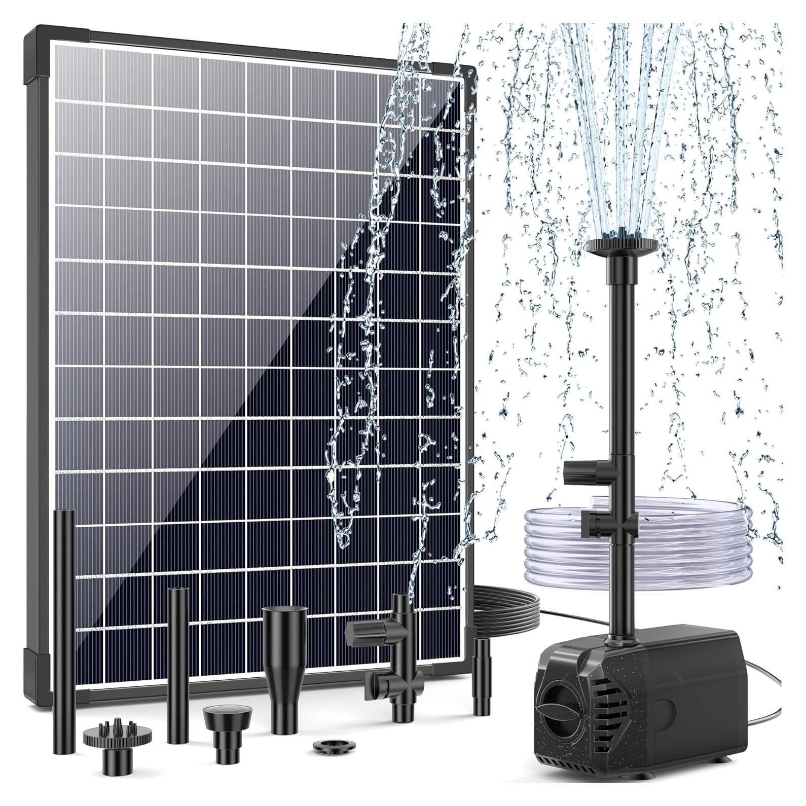 Bomba de Agua Solar POPOSOAP 25W con Flujo Ajustable