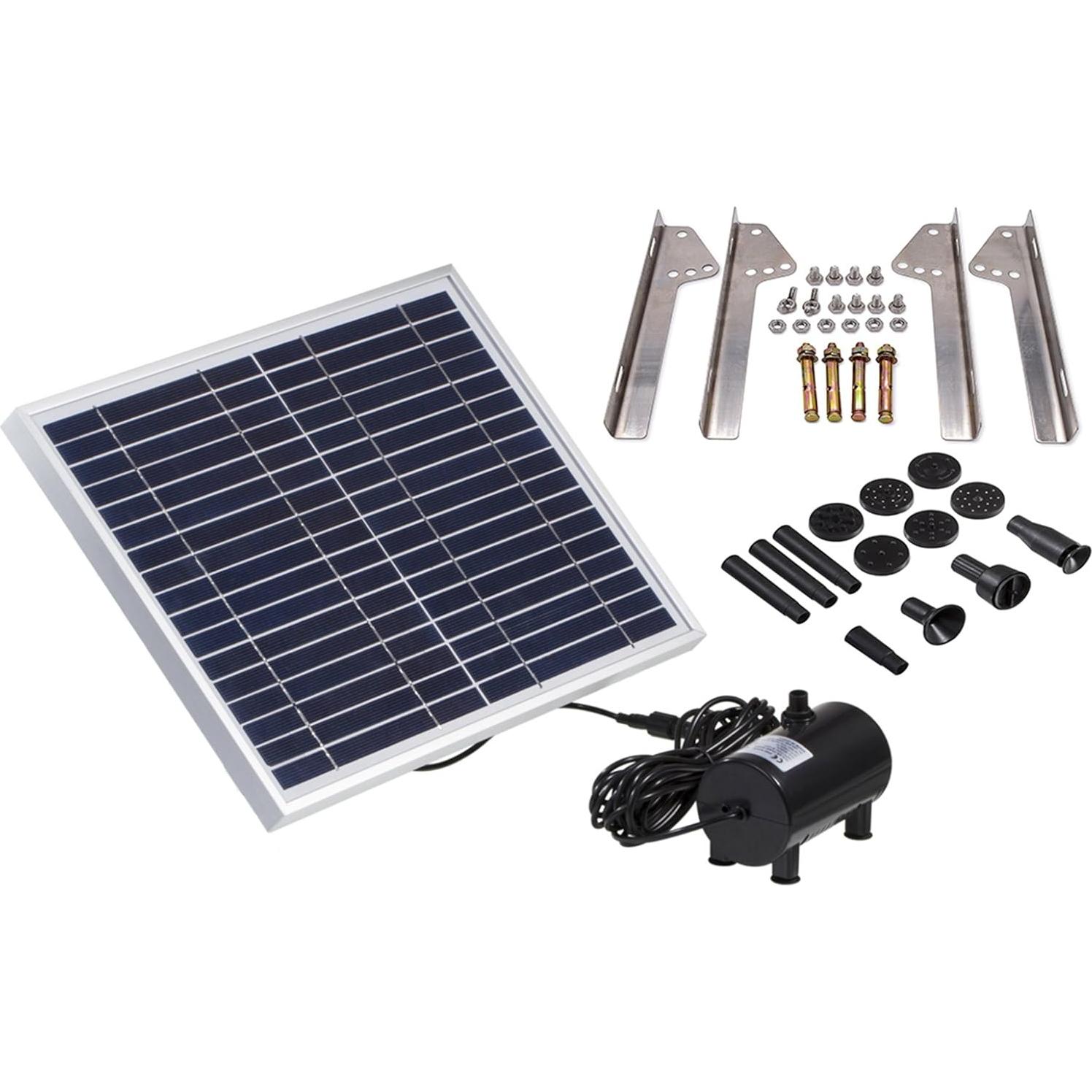 Bomba de Agua Solar 10W Lewisia con Cabezas Intercambiables