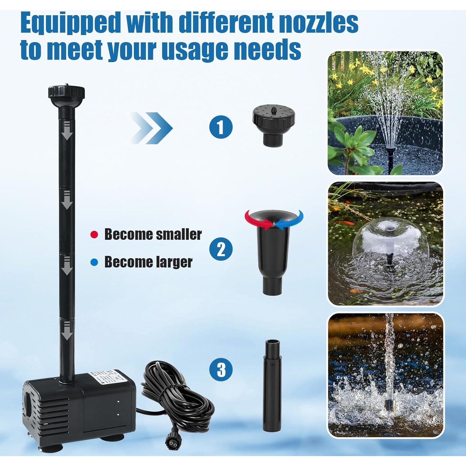 Bomba de Agua Solar ECO-WORTHY 13W 216 GPH para Jardín