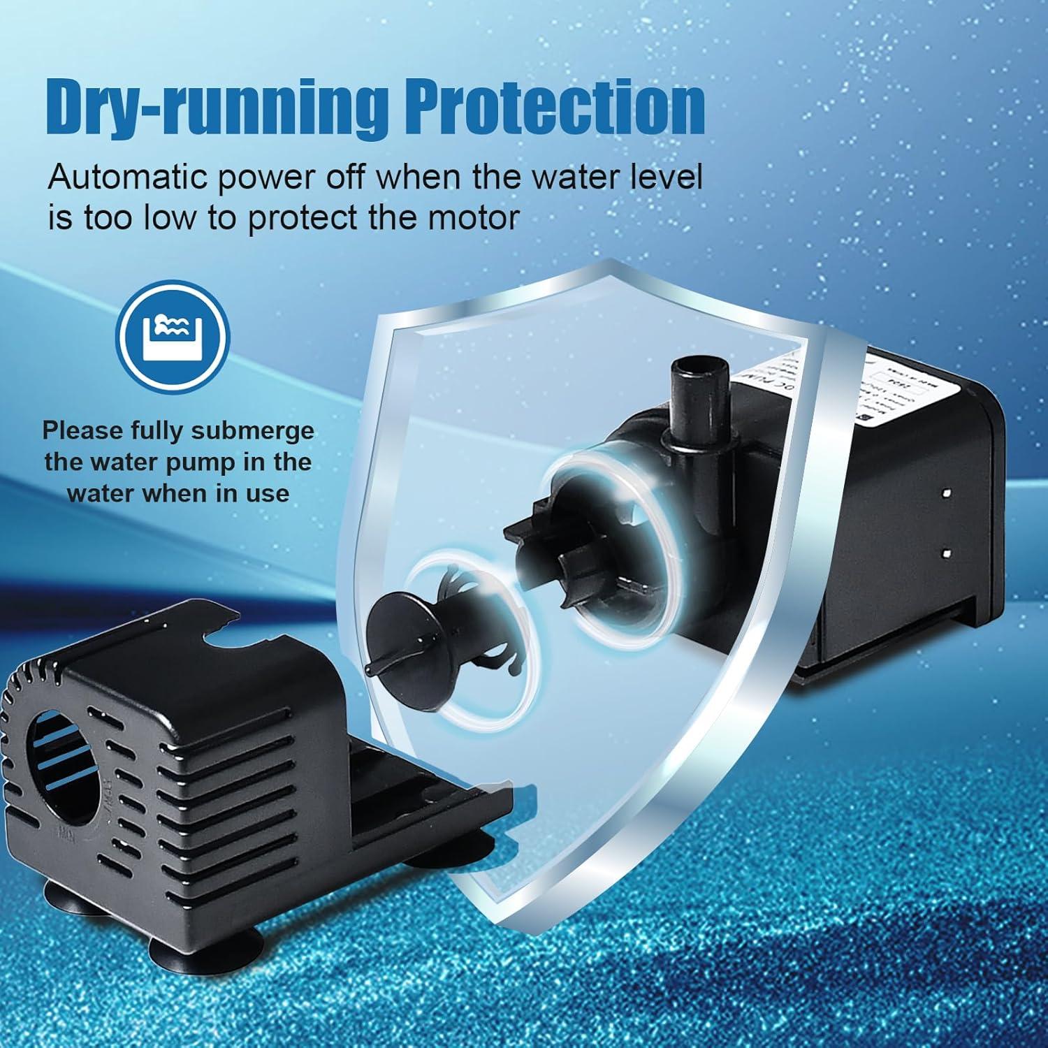 Bomba de Agua Solar ECO-WORTHY 13W 216 GPH para Jardín