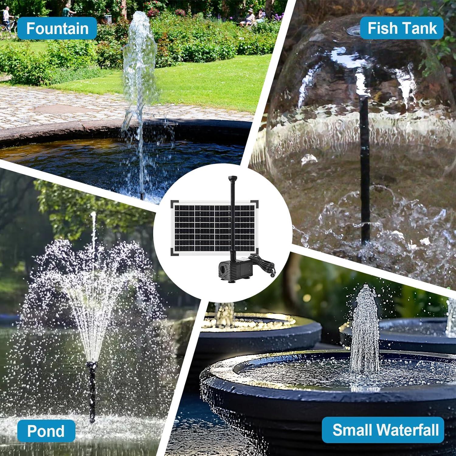 Bomba de Agua Solar ECO-WORTHY 13W 216 GPH para Jardín