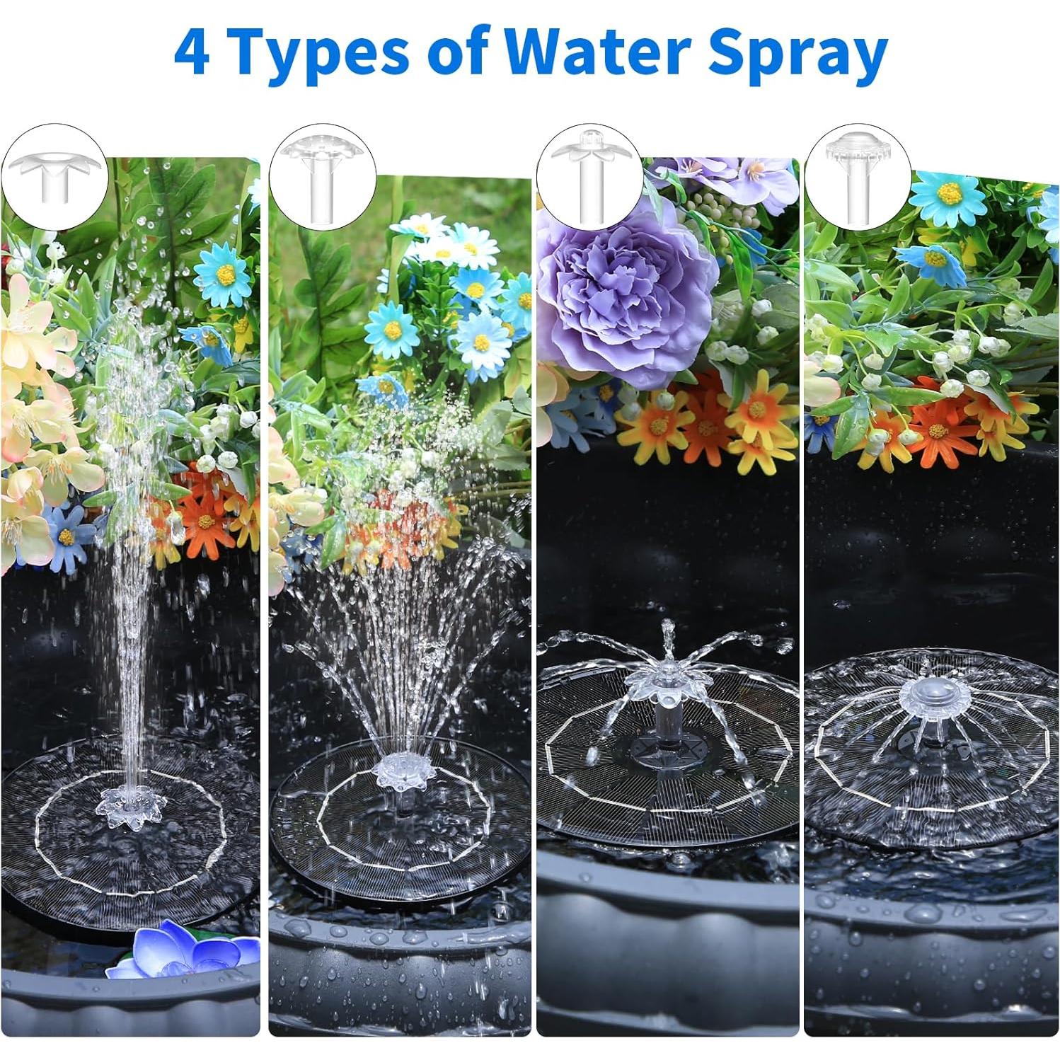 Fuente Solar de Agua AISITIN 3.5W Flotante para Jardín