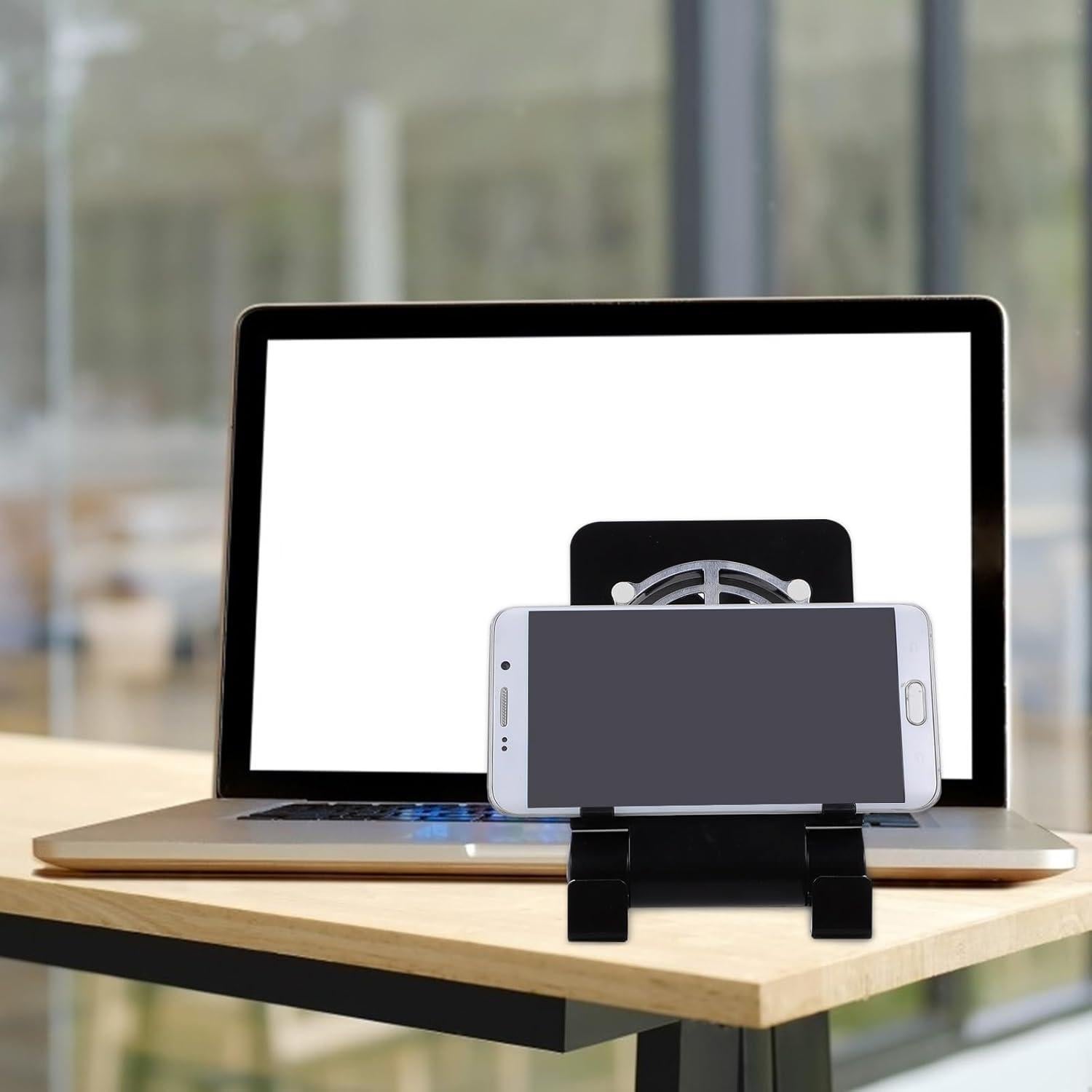 Soporte Plegable para Laptop y Teléfono con Ventilador USB Abaodam