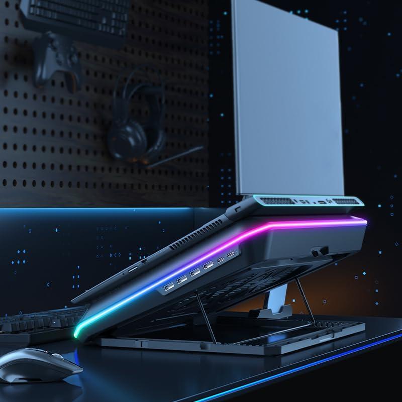 Almohadilla de Enfriamiento KYOLLY para Laptop Gaming RGB 35x25cm