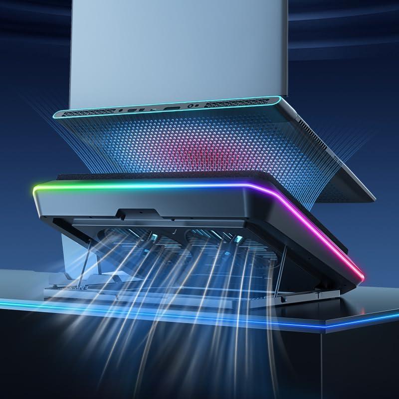 Almohadilla de Enfriamiento KYOLLY para Laptop Gaming RGB 35x25cm