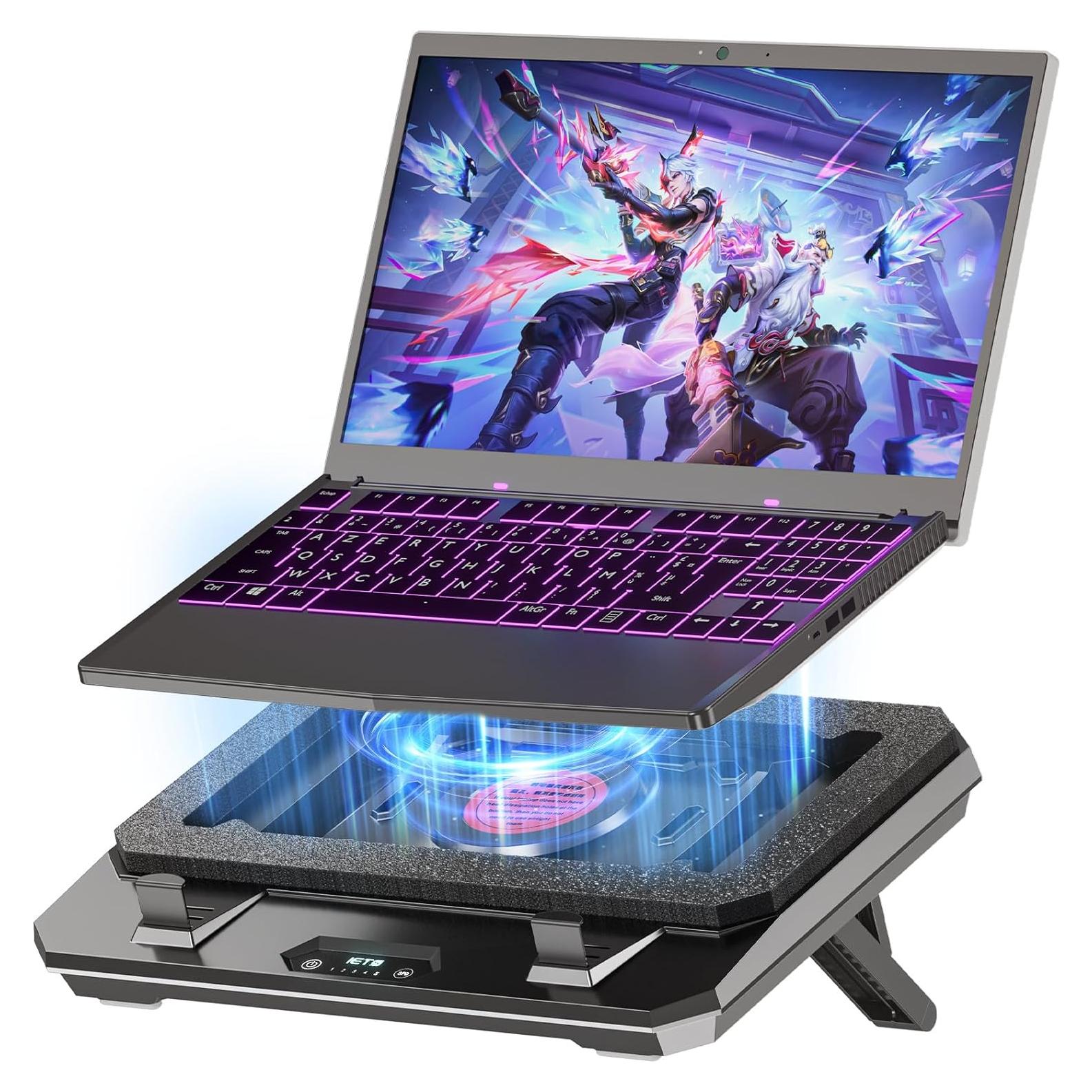 Enfriador de Laptop IETS GT300B1 con Soporte Ajustable 10-17"