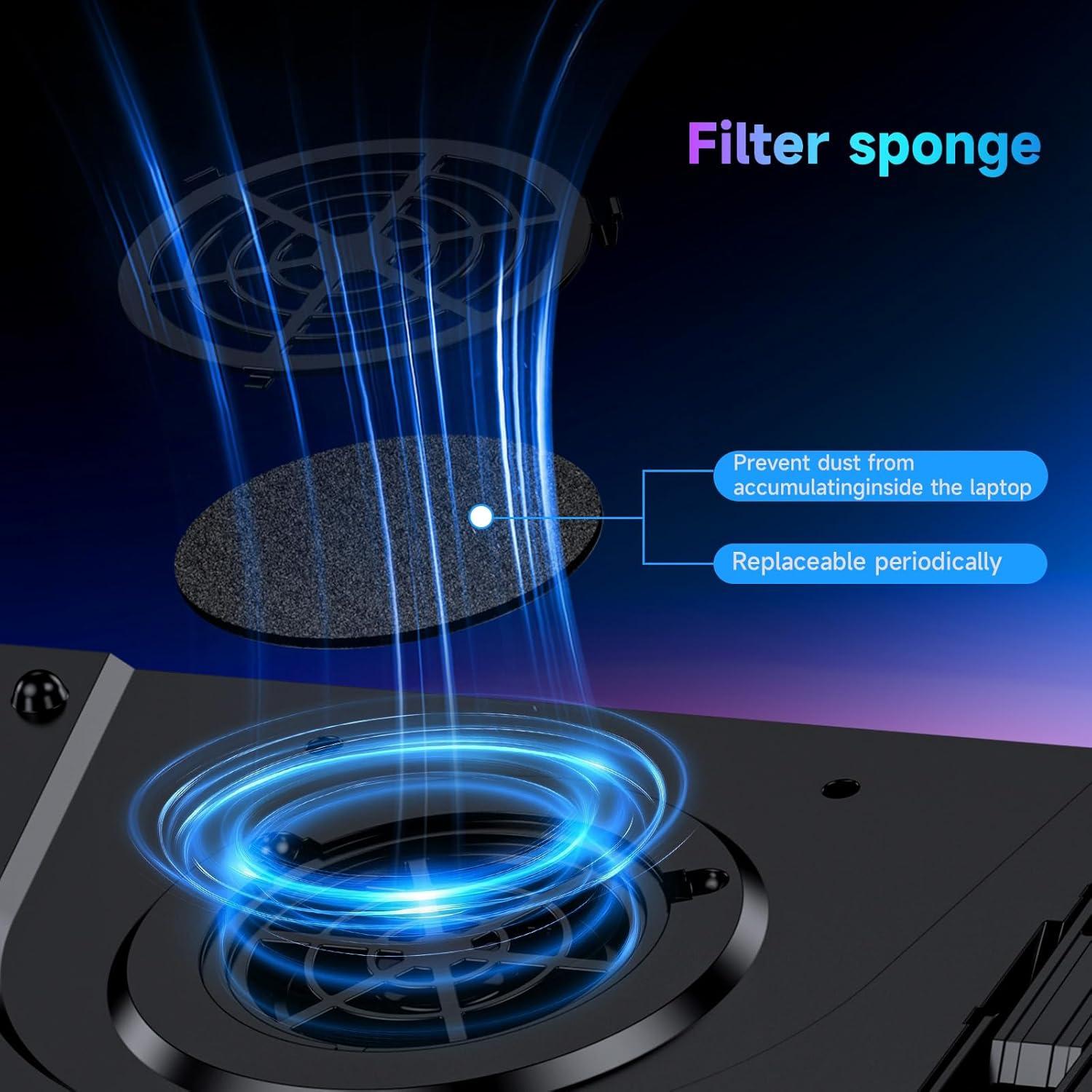 Enfriador de Laptop IETS GT300B1 con Soporte Ajustable 10-17"