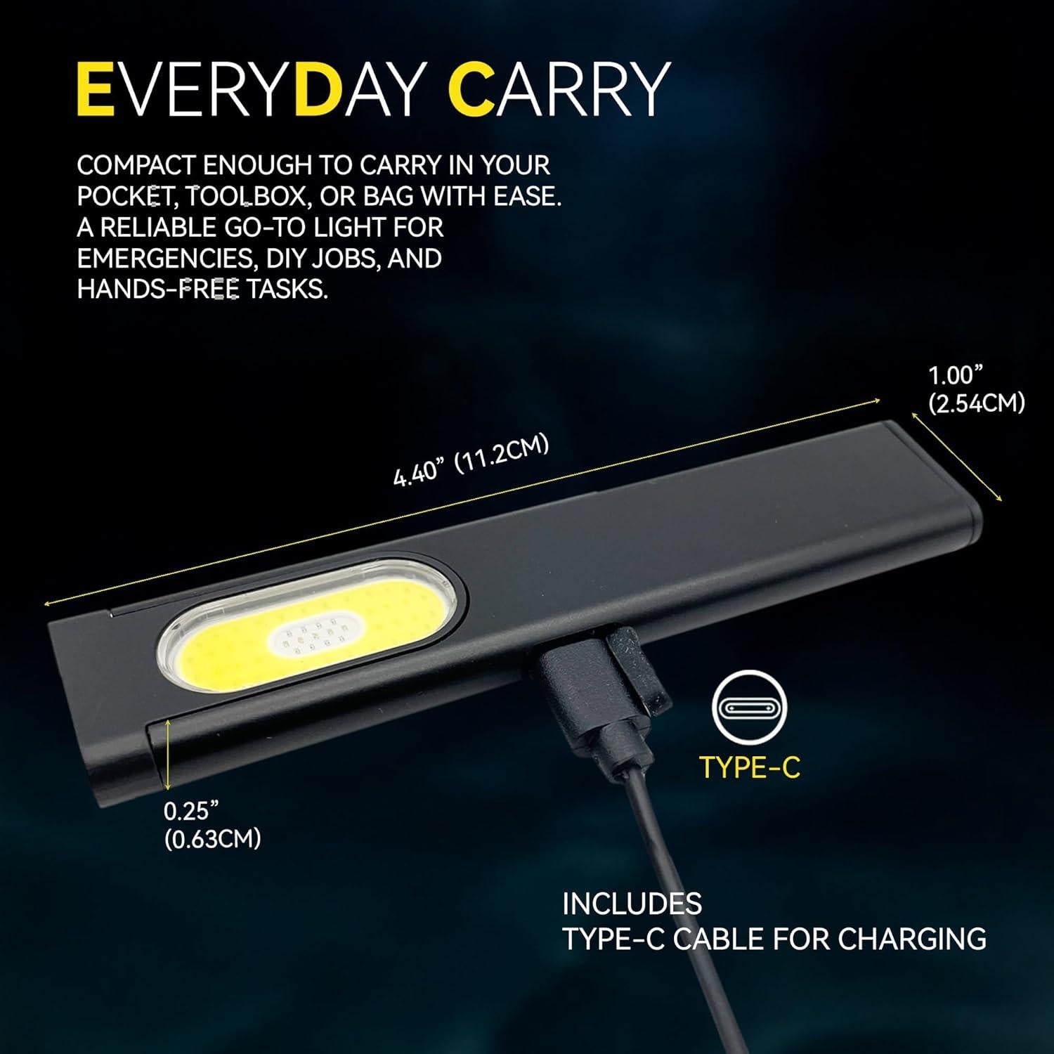Linterna LED Recargable CLT-60009, Compacta y Resistente al Agua