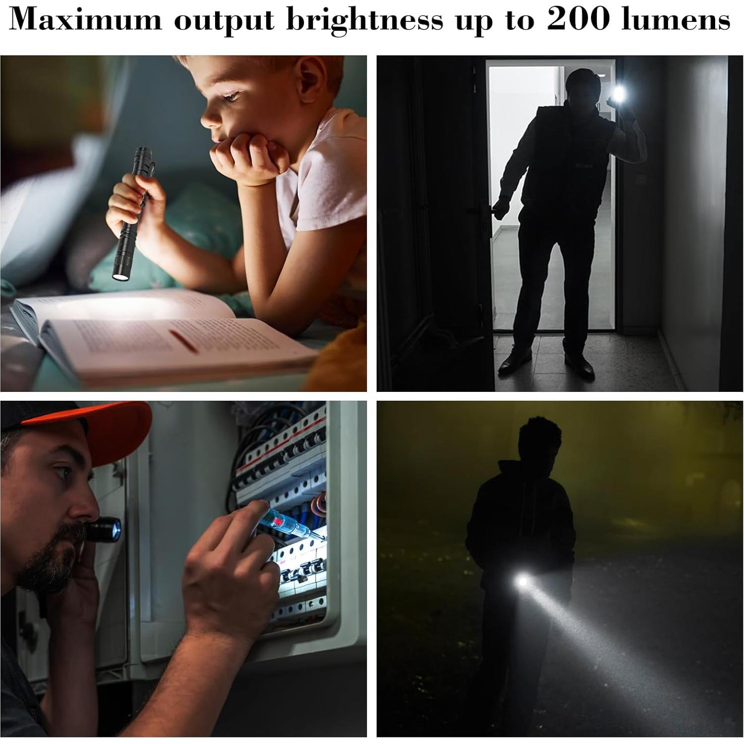 Paquete de 5 Linternas Tácticas EDC Grace Marci 200LM