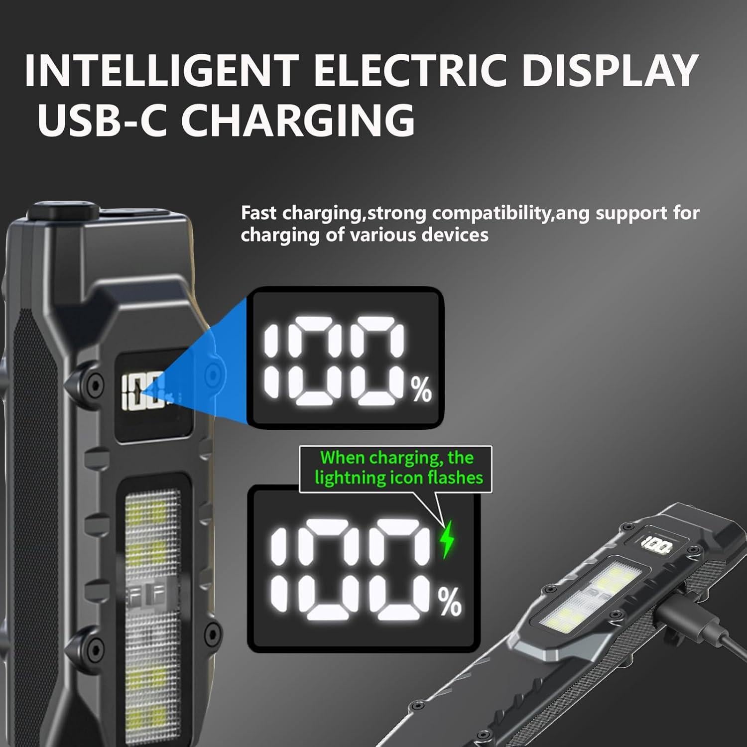 Linterna Táctica Recargable MAKDAK EDC 1500 Lúmenes IPX5