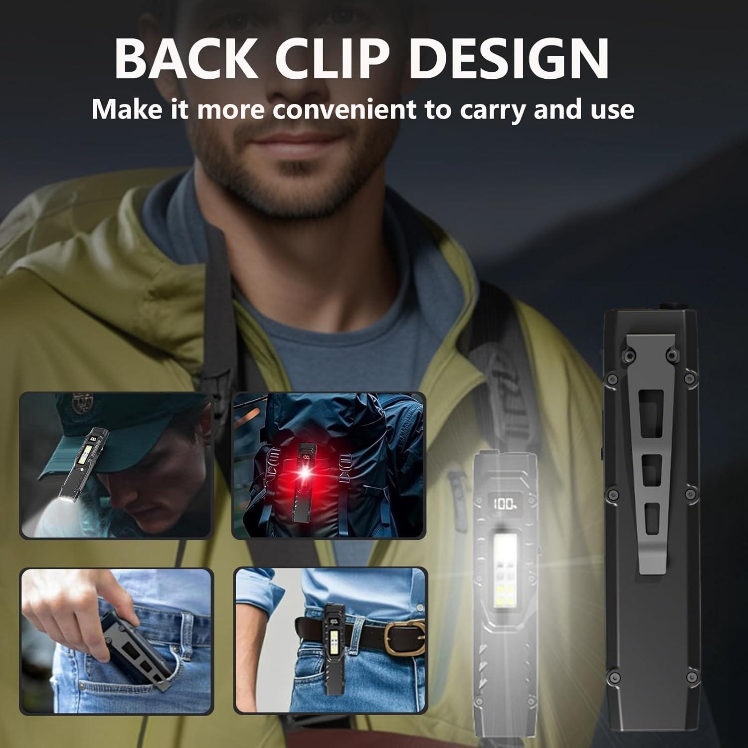 Linterna Táctica Recargable MAKDAK EDC 1500 Lúmenes IPX5