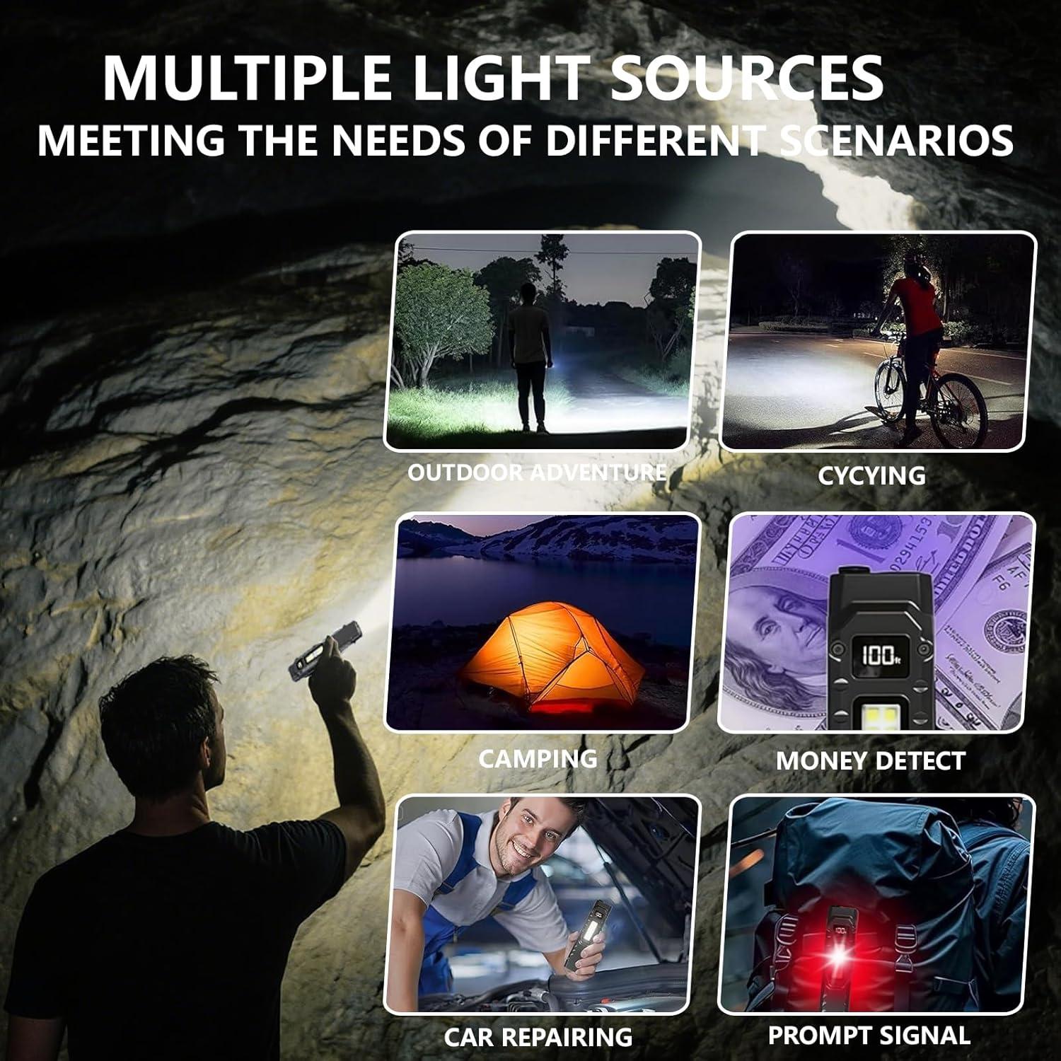 Linterna Táctica Recargable MAKDAK EDC 1500 Lúmenes IPX5