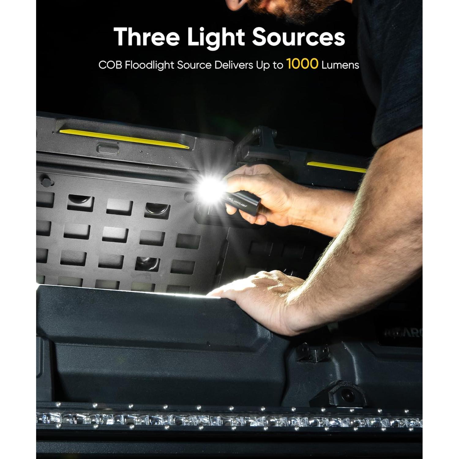 Linterna de bolsillo HOTLIGH 1000 lúmenes recargable magnética