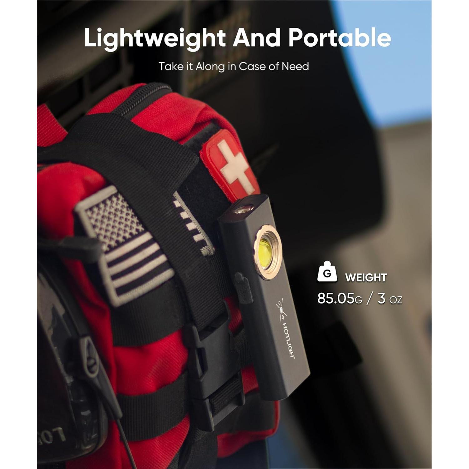 Linterna de bolsillo HOTLIGH 1000 lúmenes recargable magnética