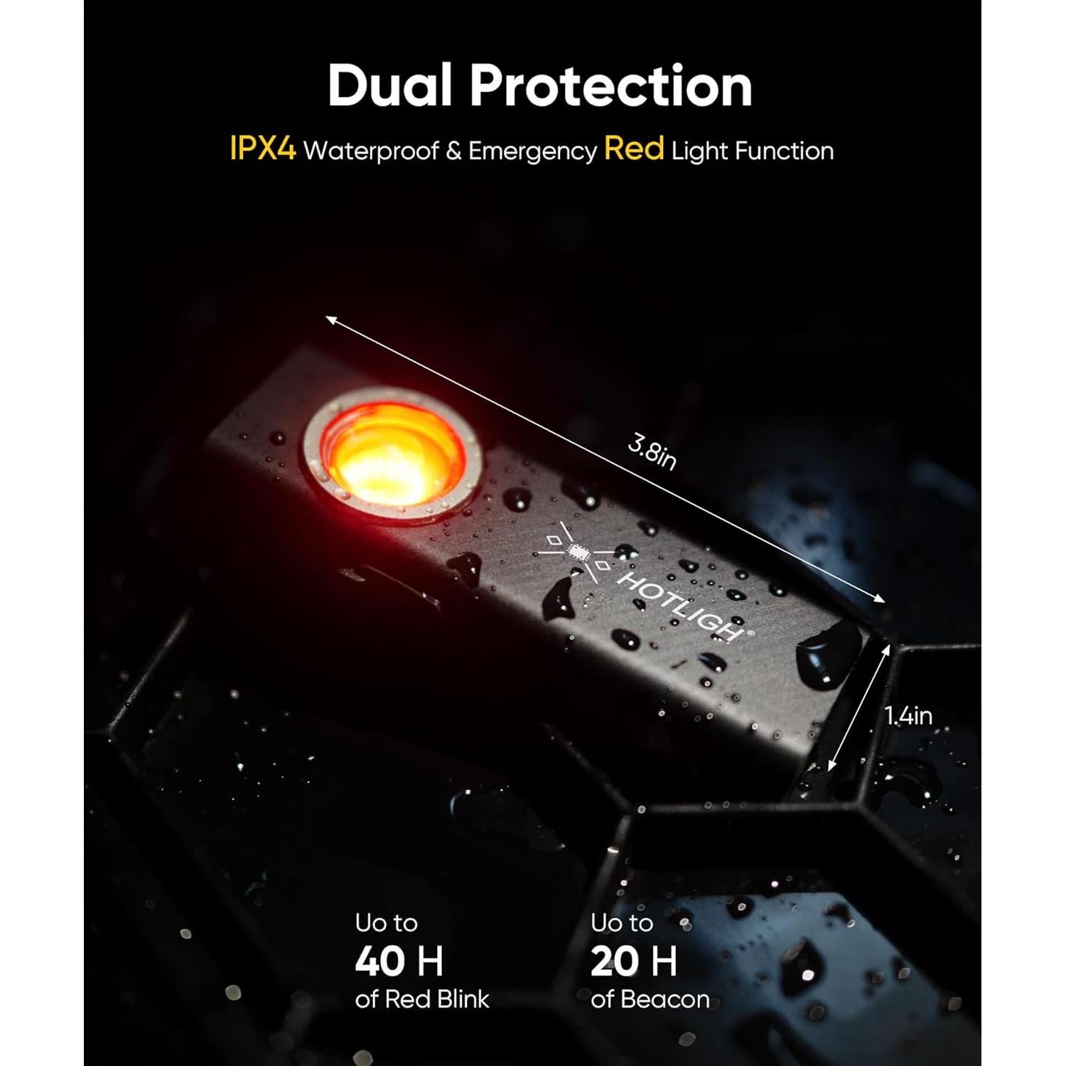 Linterna de bolsillo HOTLIGH 1000 lúmenes recargable magnética