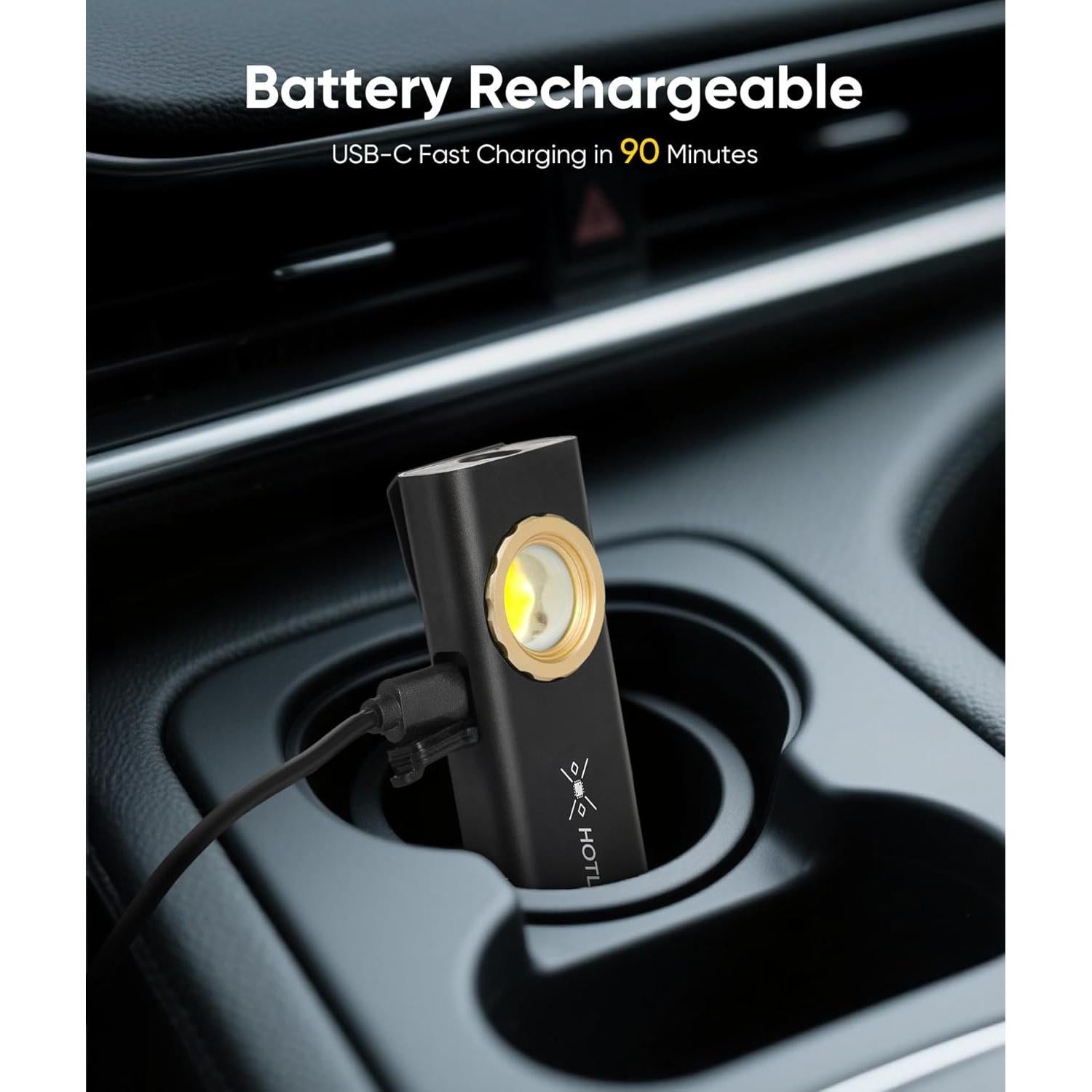 Linterna de bolsillo HOTLIGH 1000 lúmenes recargable magnética