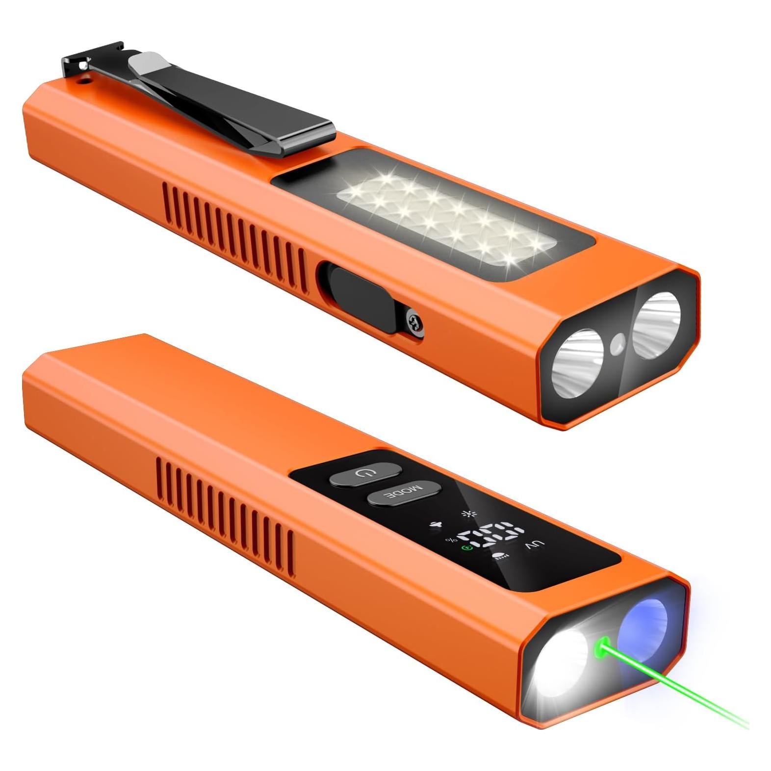 Linterna EDC 4 en 1 DONGGUAN LT-010 Naranja 1300 Lúmenes