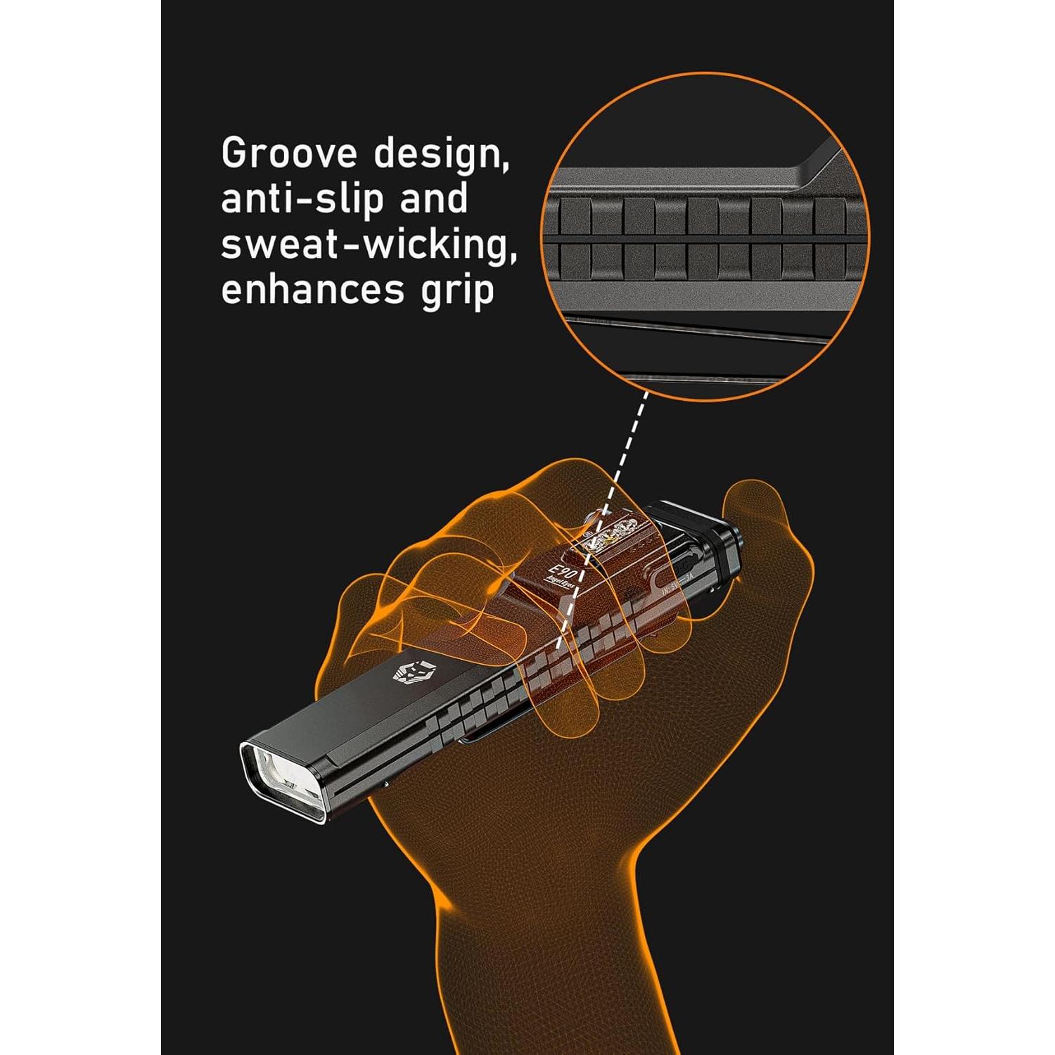 Linterna EDC RovyVon E90 Recargable USB-C 3500 Lúmenes