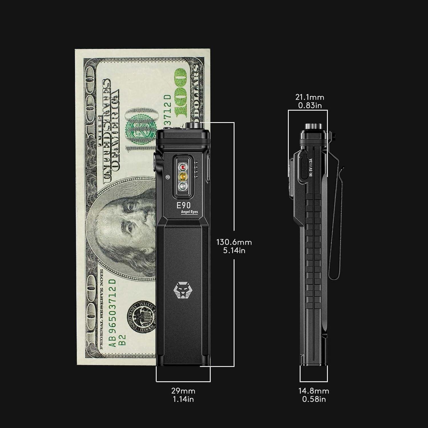 Linterna EDC RovyVon E90 Recargable USB-C 3500 Lúmenes