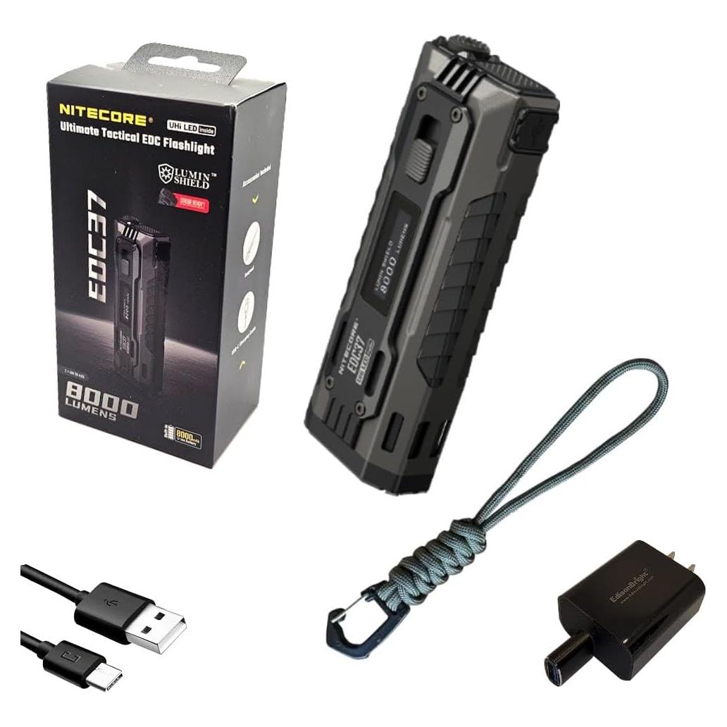 Linterna LED Nitecore EDC37 8000 Lúmenes Recargable USB