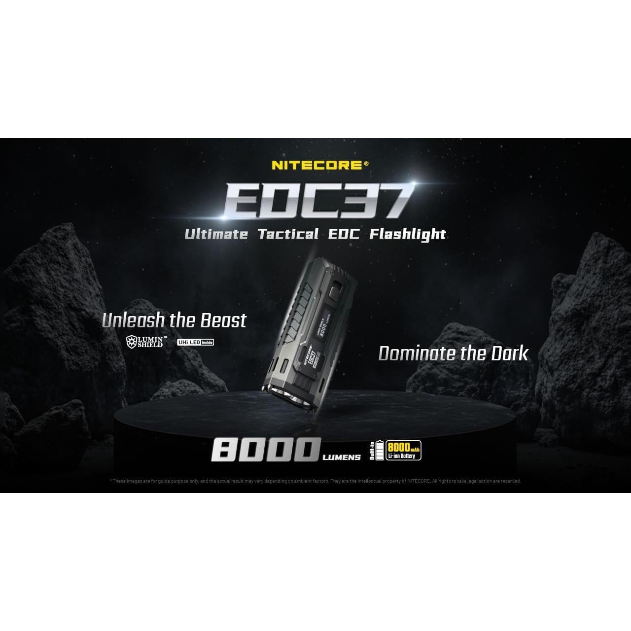 Linterna LED Nitecore EDC37 8000 Lúmenes Recargable USB