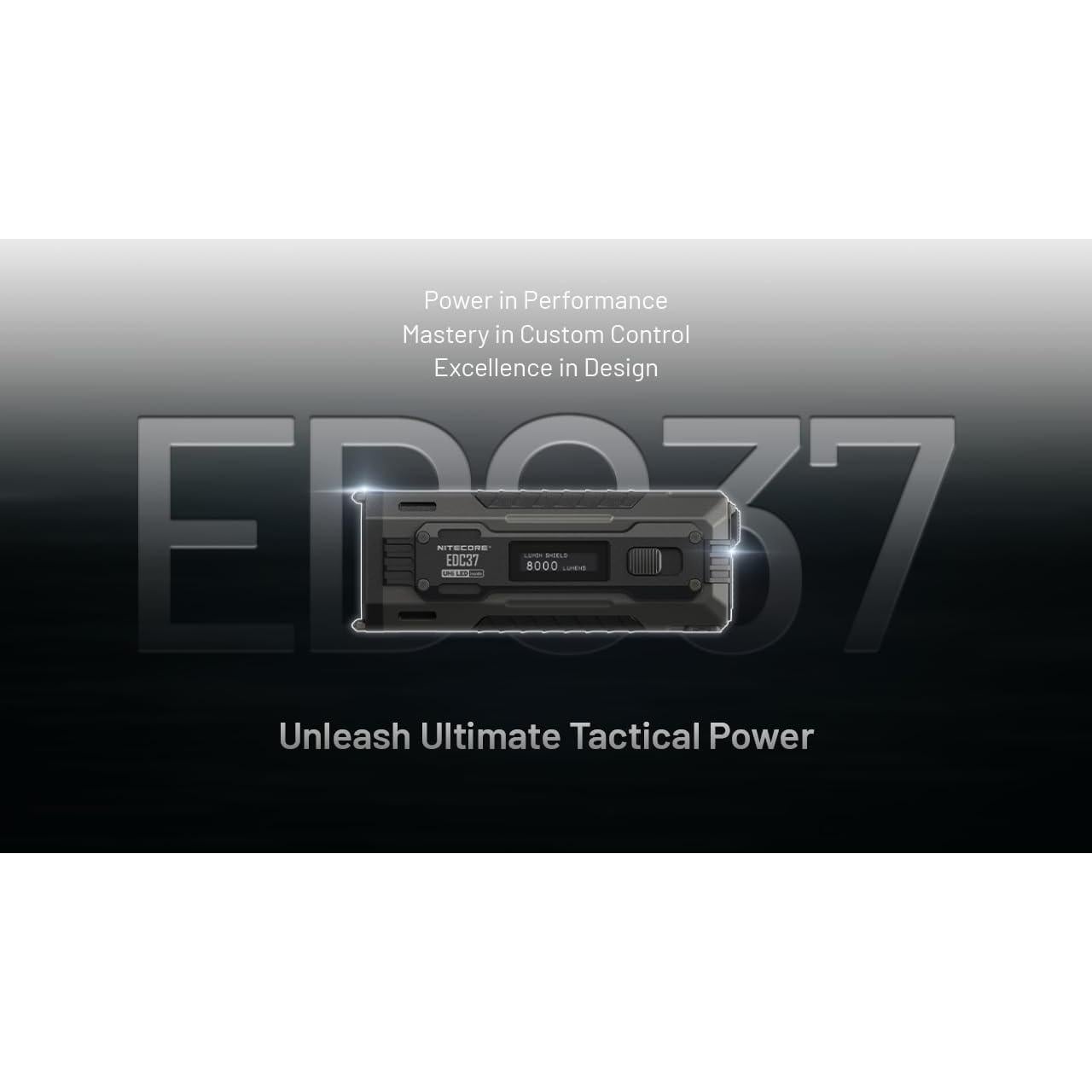 Linterna LED Nitecore EDC37 8000 Lúmenes Recargable USB