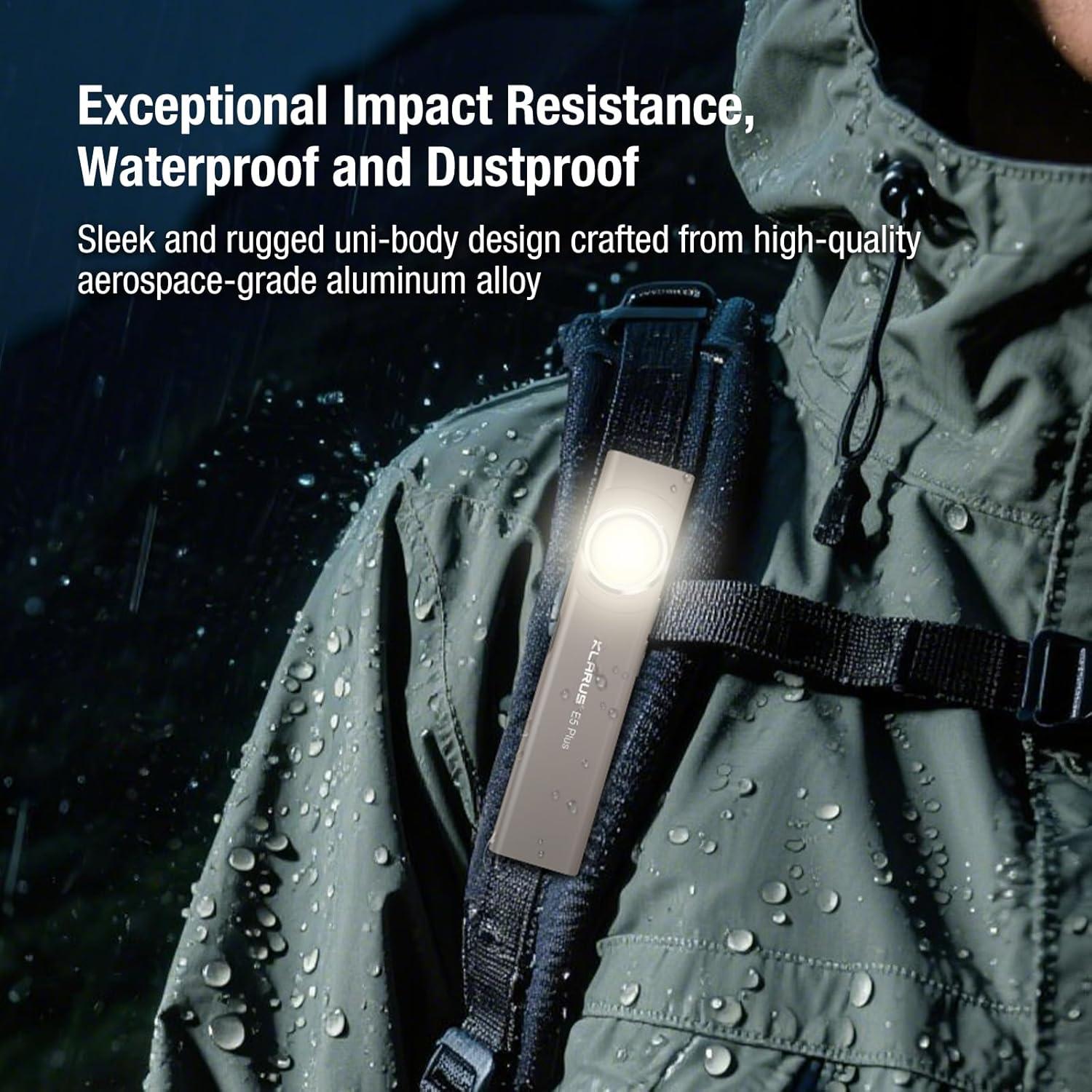 Linterna EDC Klarus E5 Plus 650 Lúmenes Recargable USB-C Gris