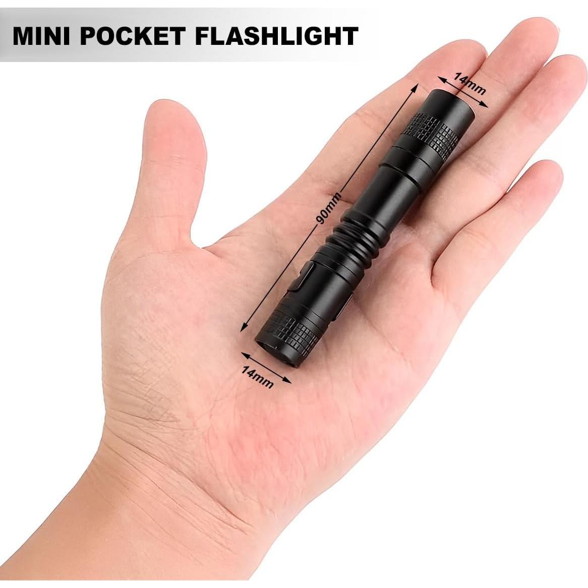 8 Linternas LED CASTNOO Mini Portátiles de Aluminio 8.89 cm