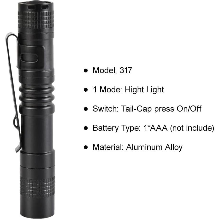 8 Linternas LED CASTNOO Mini Portátiles de Aluminio 8.89 cm