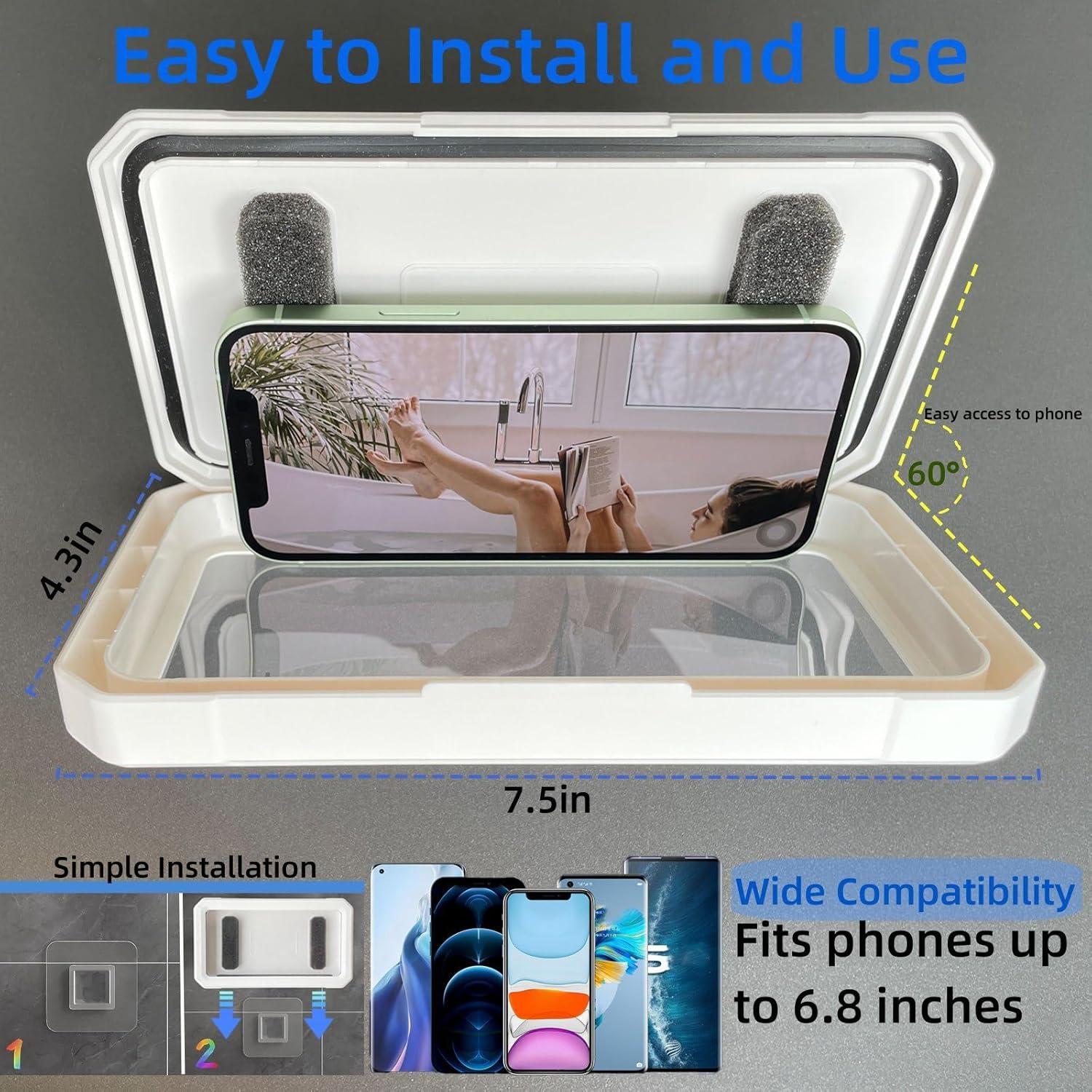 Soporte para Teléfono de Ducha Impermeable LSDWL - Rotación 480°