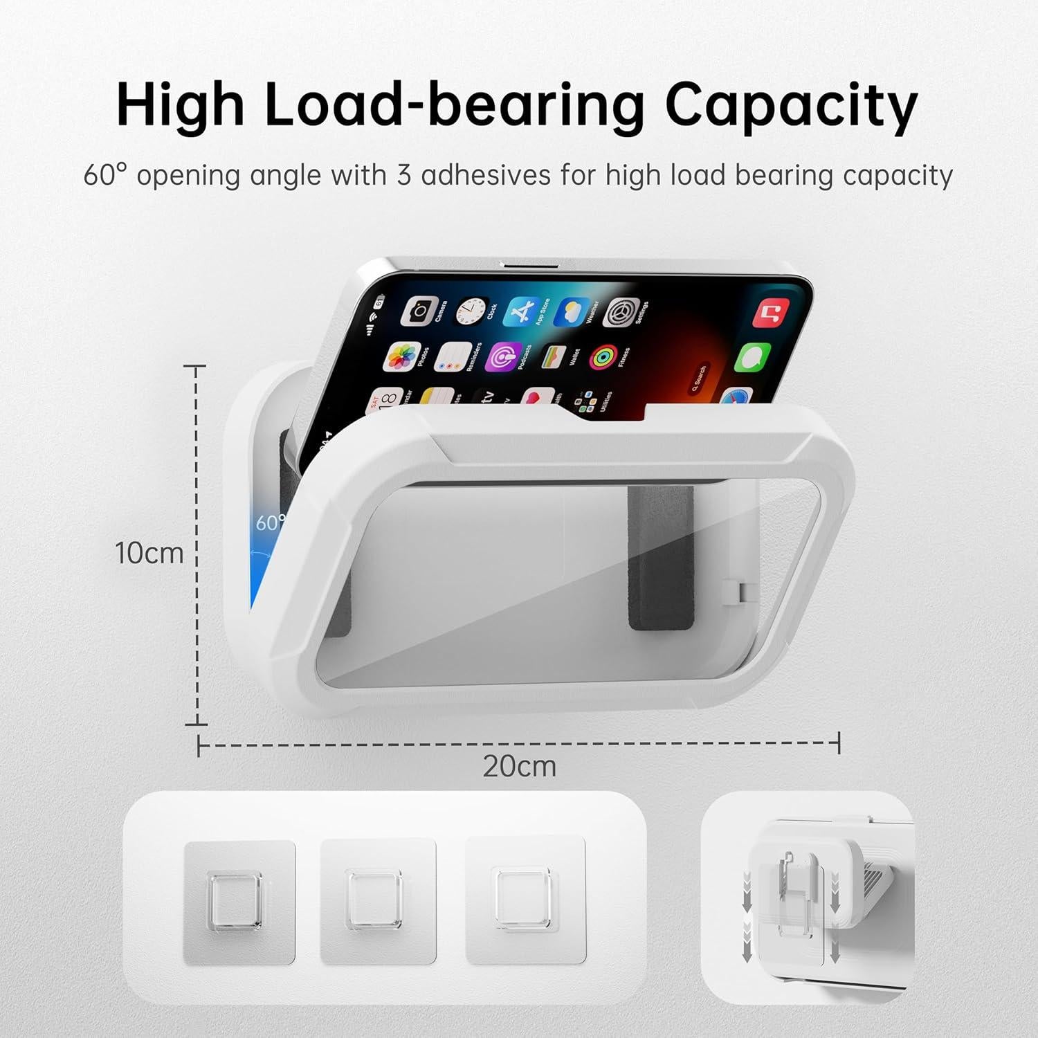 Soporte para Teléfono de Ducha Impermeable Scev 19.5x10.5cm