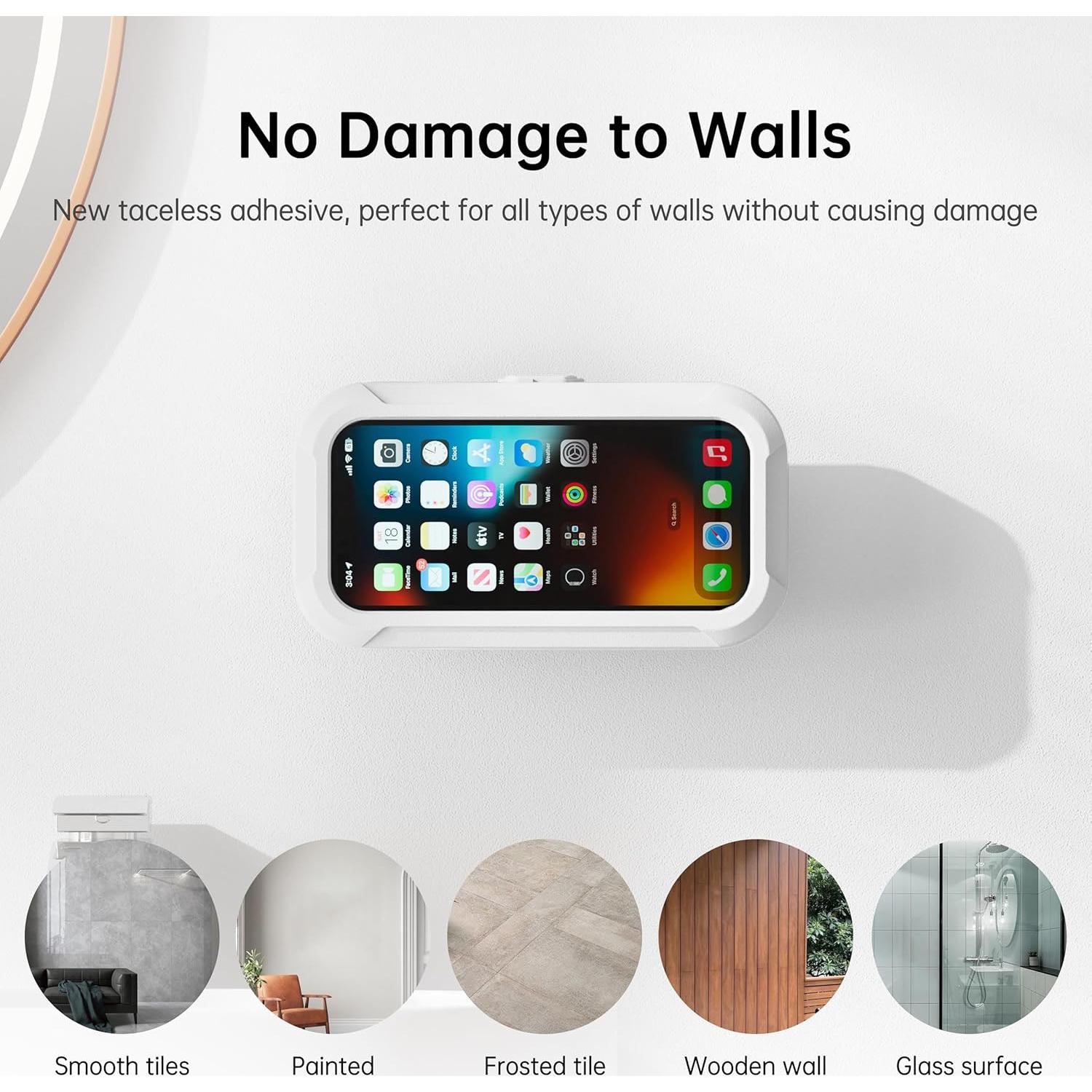 Soporte para Teléfono de Ducha Impermeable Scev 19.5x10.5cm