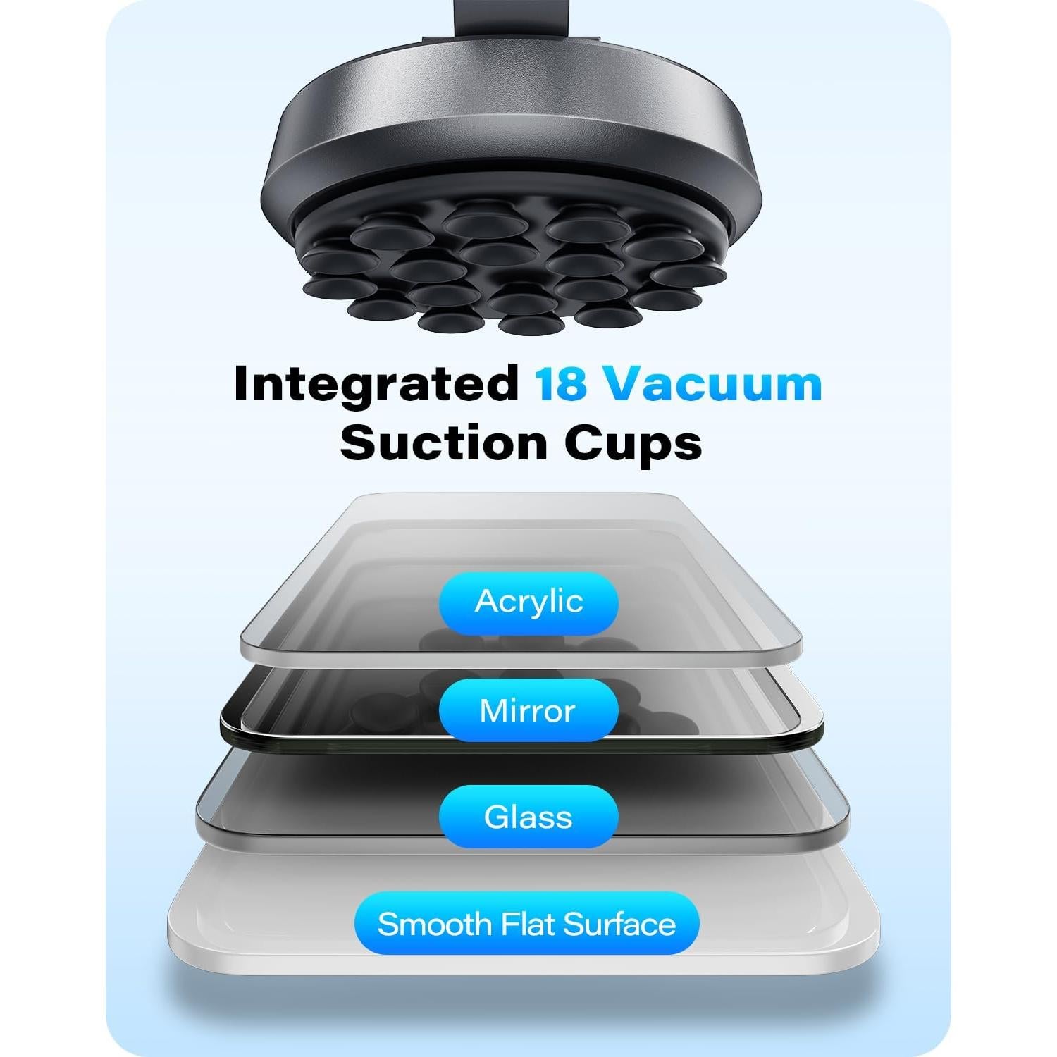 Soporte de Ventosa OQTIQ 2024 para Ducha y Espejo - Aluminio