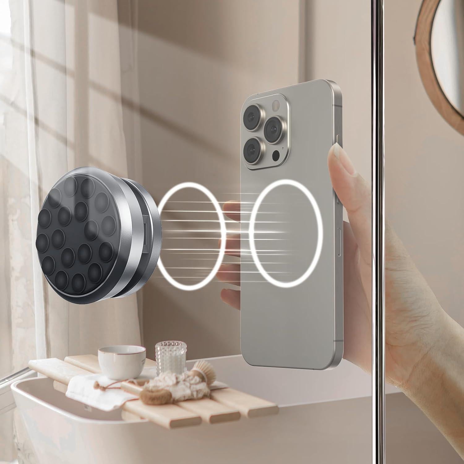 Soporte de Ventosa OQTIQ 2024 para Ducha y Espejo - Aluminio