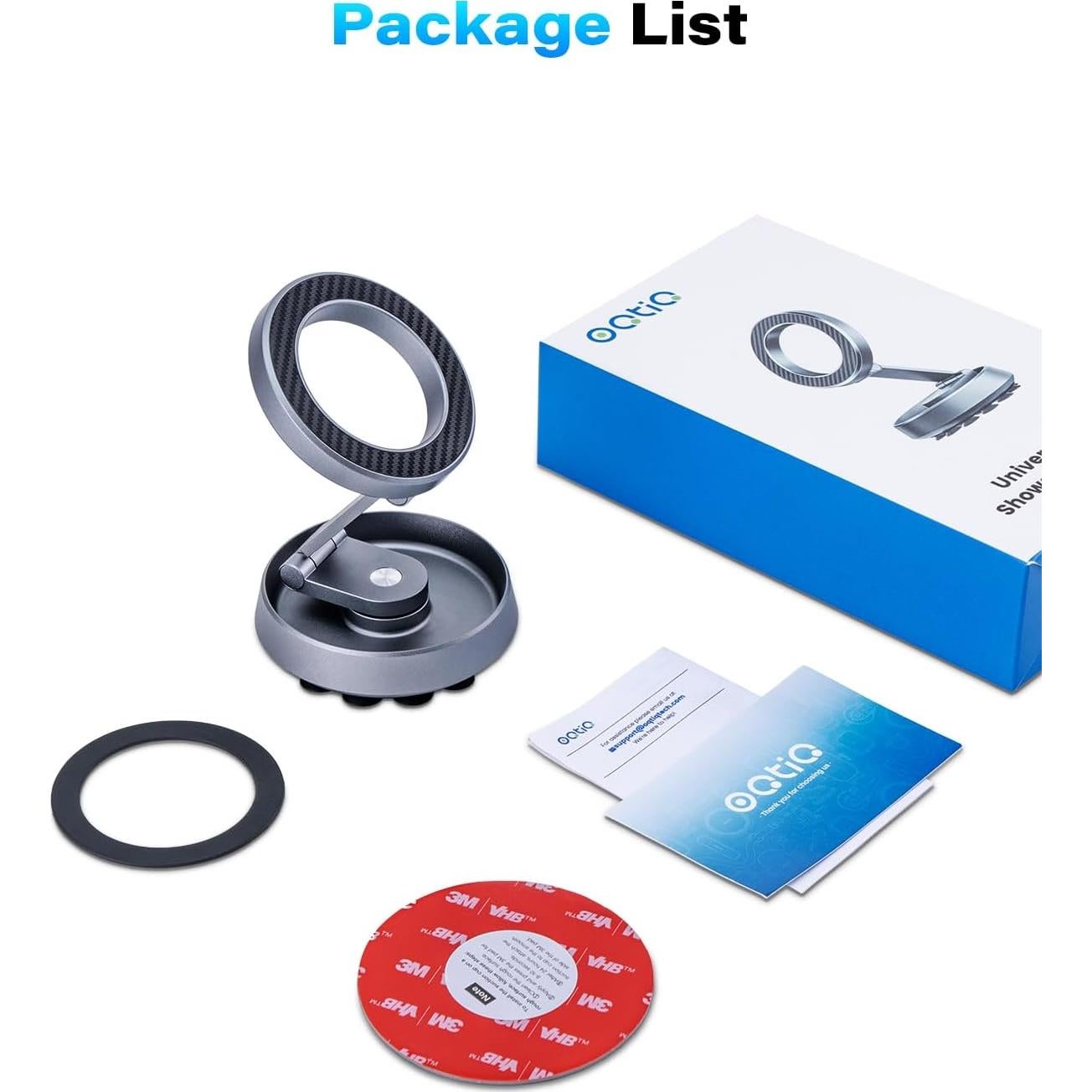 Soporte de Ventosa OQTIQ 2024 para Ducha y Espejo - Aluminio