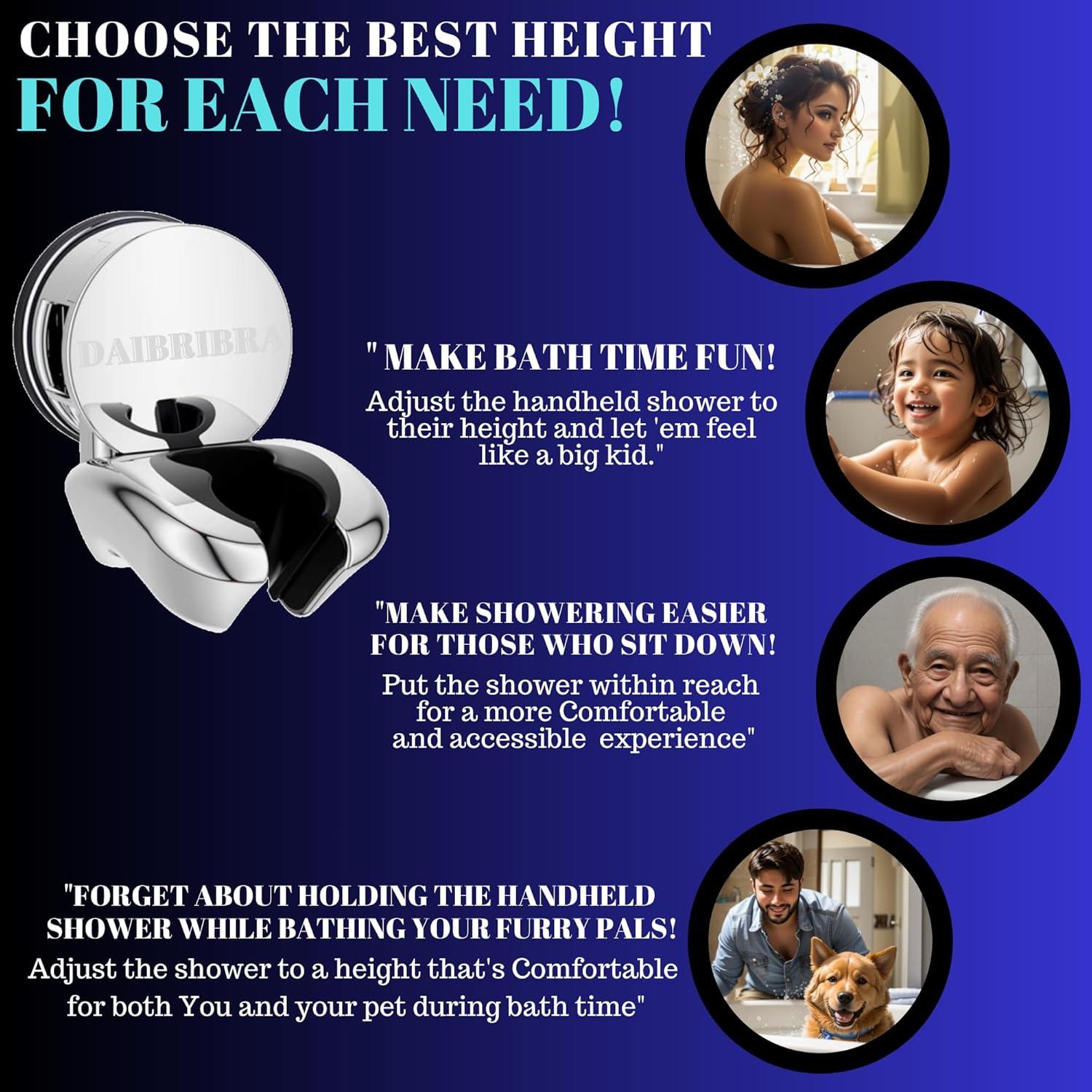 Soporte de Ducha de Mano DAIBRIBRA con Ventosa Ajustable