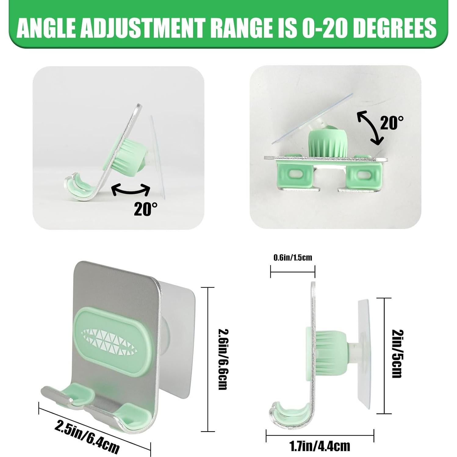 Soporte para Teléfono de Ducha IEMIEBSHA Ajustable 2 Pcs