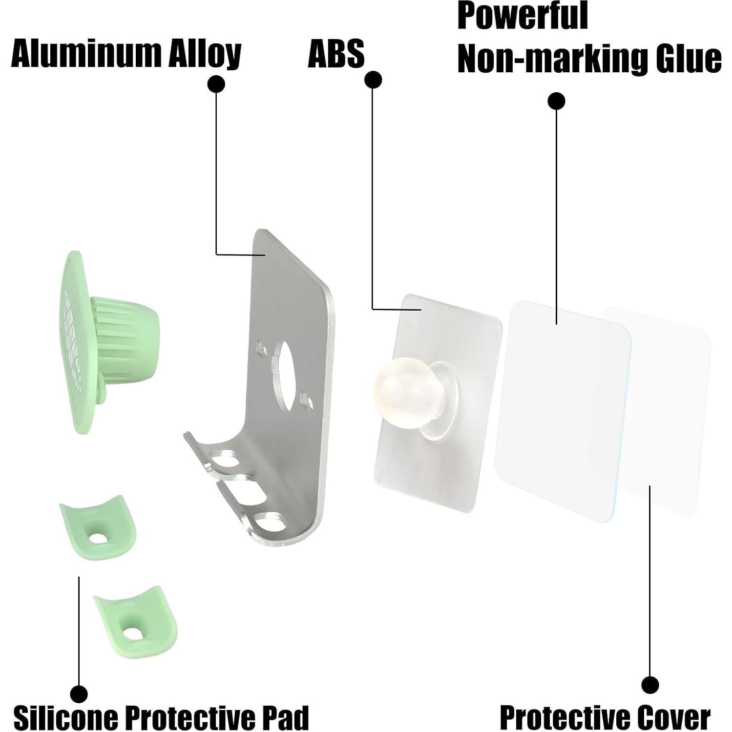 Soporte para Teléfono de Ducha IEMIEBSHA Ajustable 2 Pcs