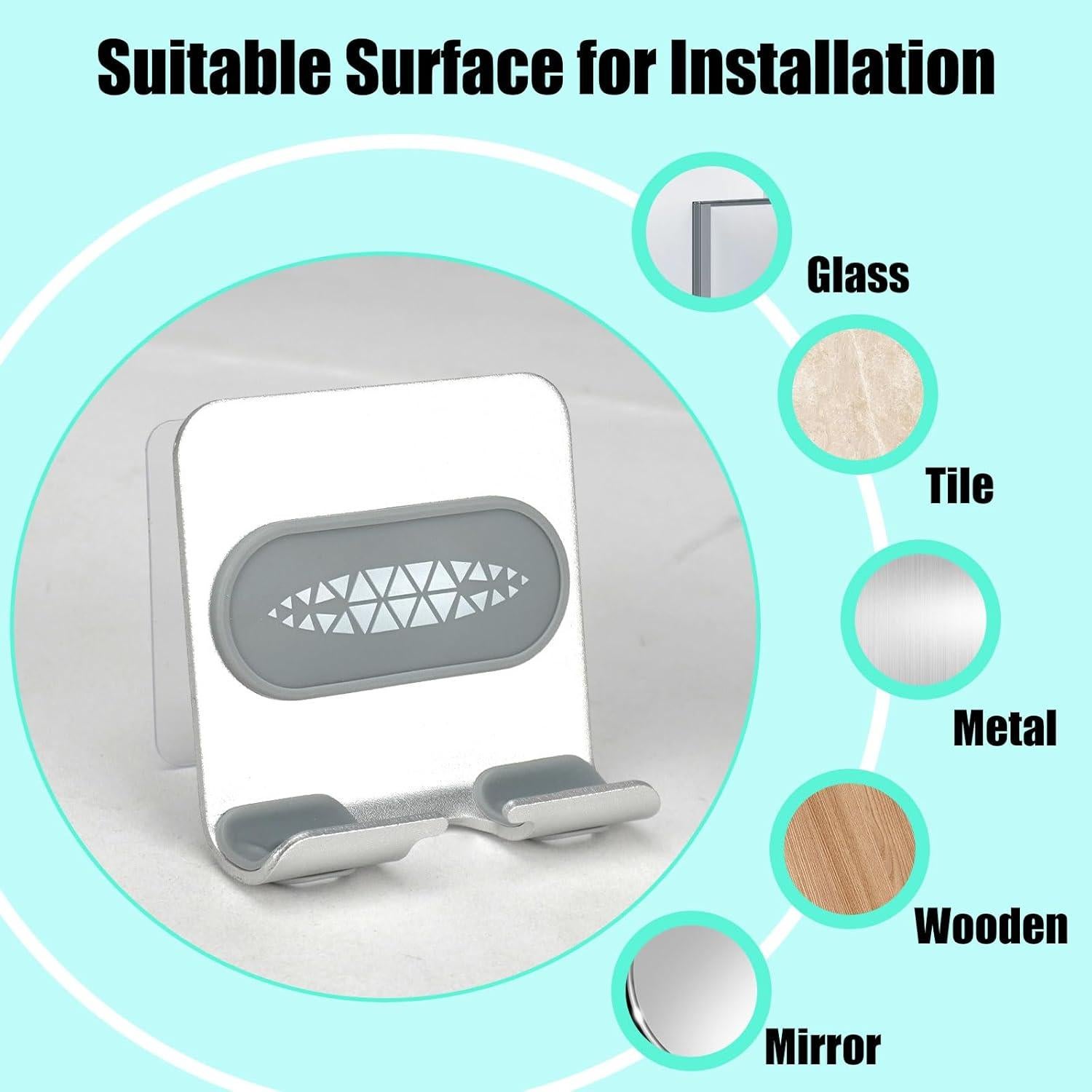 Soporte para Teléfono de Ducha IEMIEBSHA Ajustable 2 Pcs