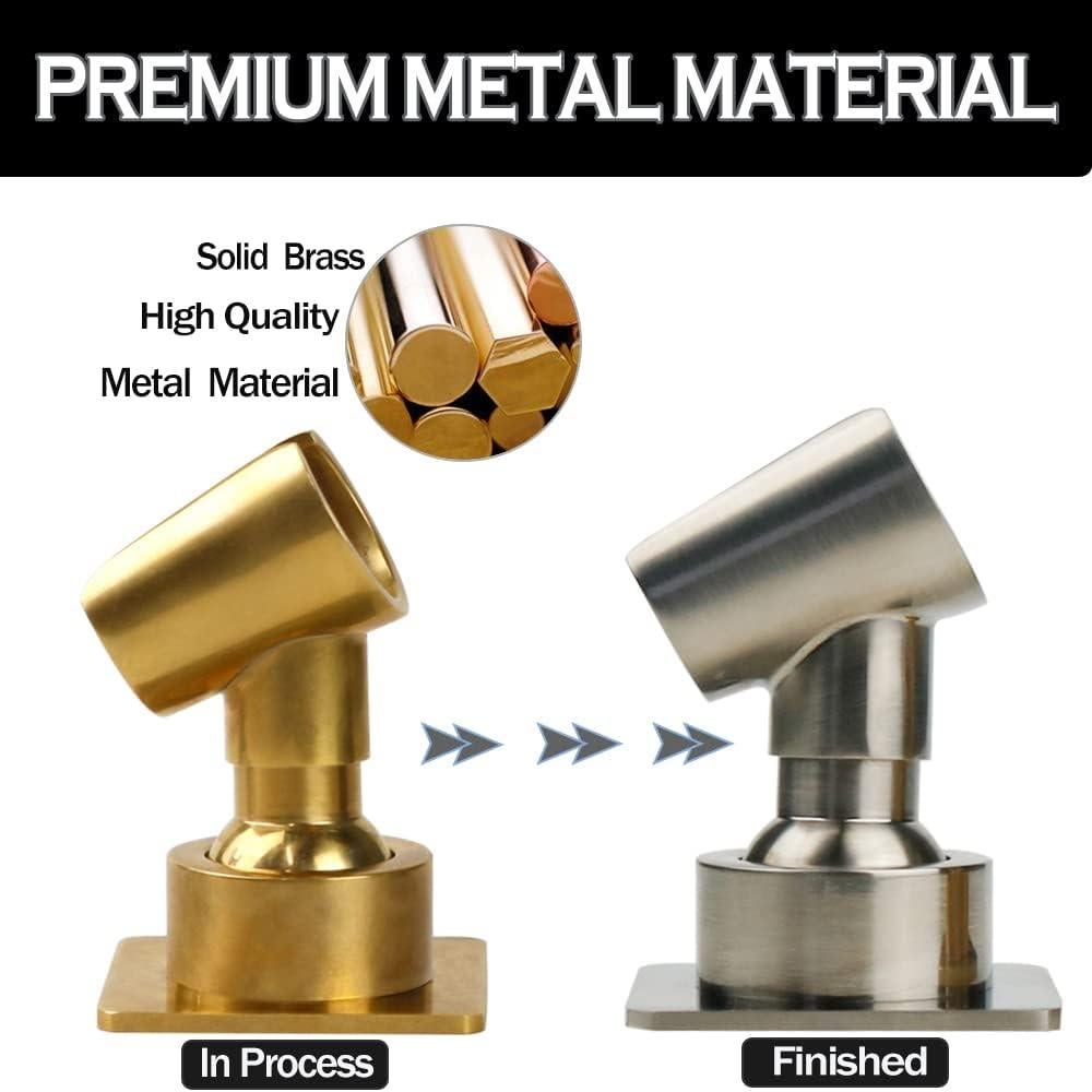 Soporte para Cabezal de Ducha YD de Latón Niquelado Sin Taladro