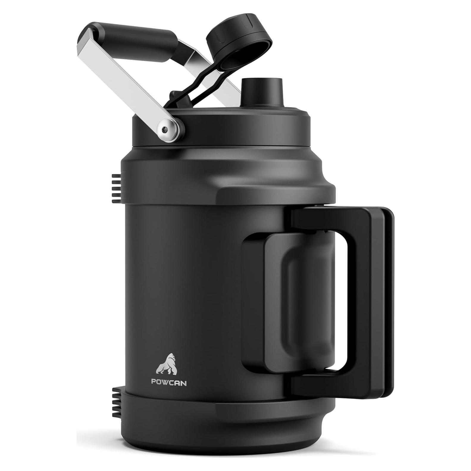 Botella de Agua Aislada 64 oz POWCAN Acero Inoxidable Medianoche