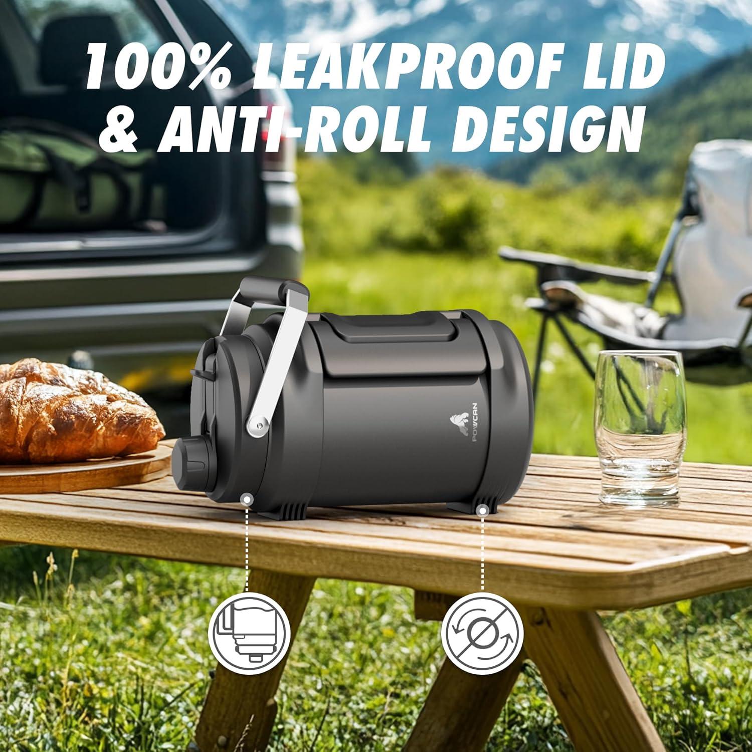 Botella de Agua Aislada 64 oz POWCAN Acero Inoxidable Medianoche