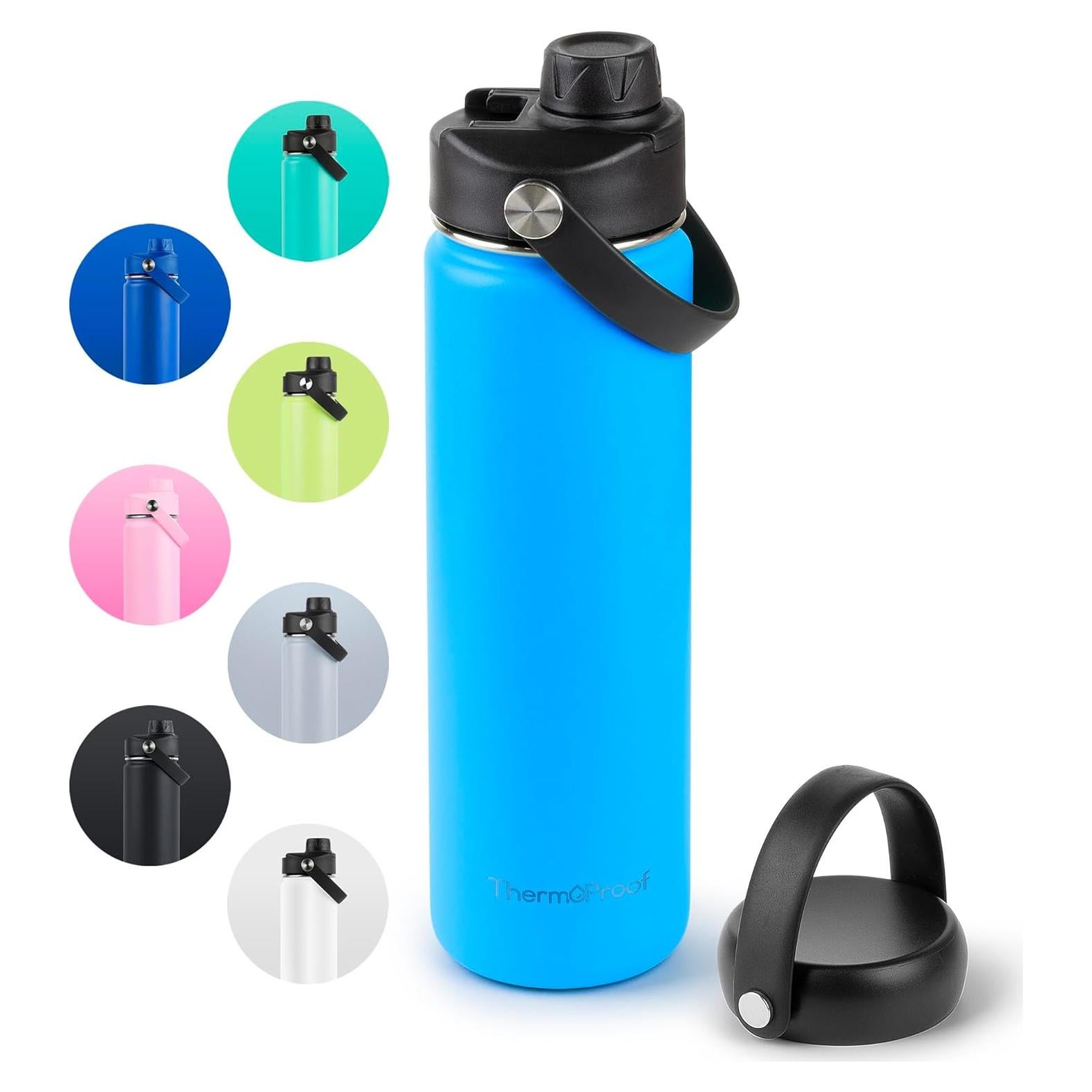 Botella de Agua Aislada Doble Pared ThermoProof 620ml Azul