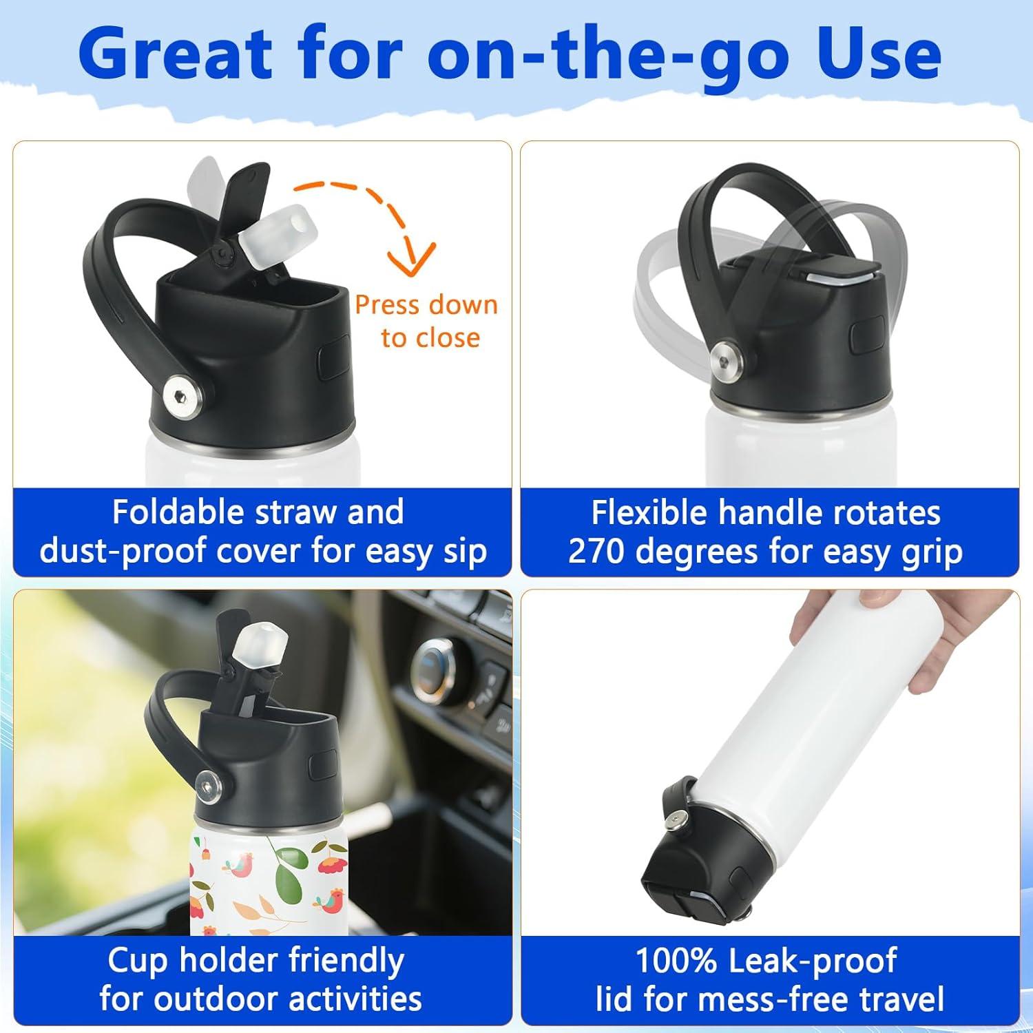 Botellas de Agua Deportivas Draheri 22 oz Acero Inoxidable 8 Pzas